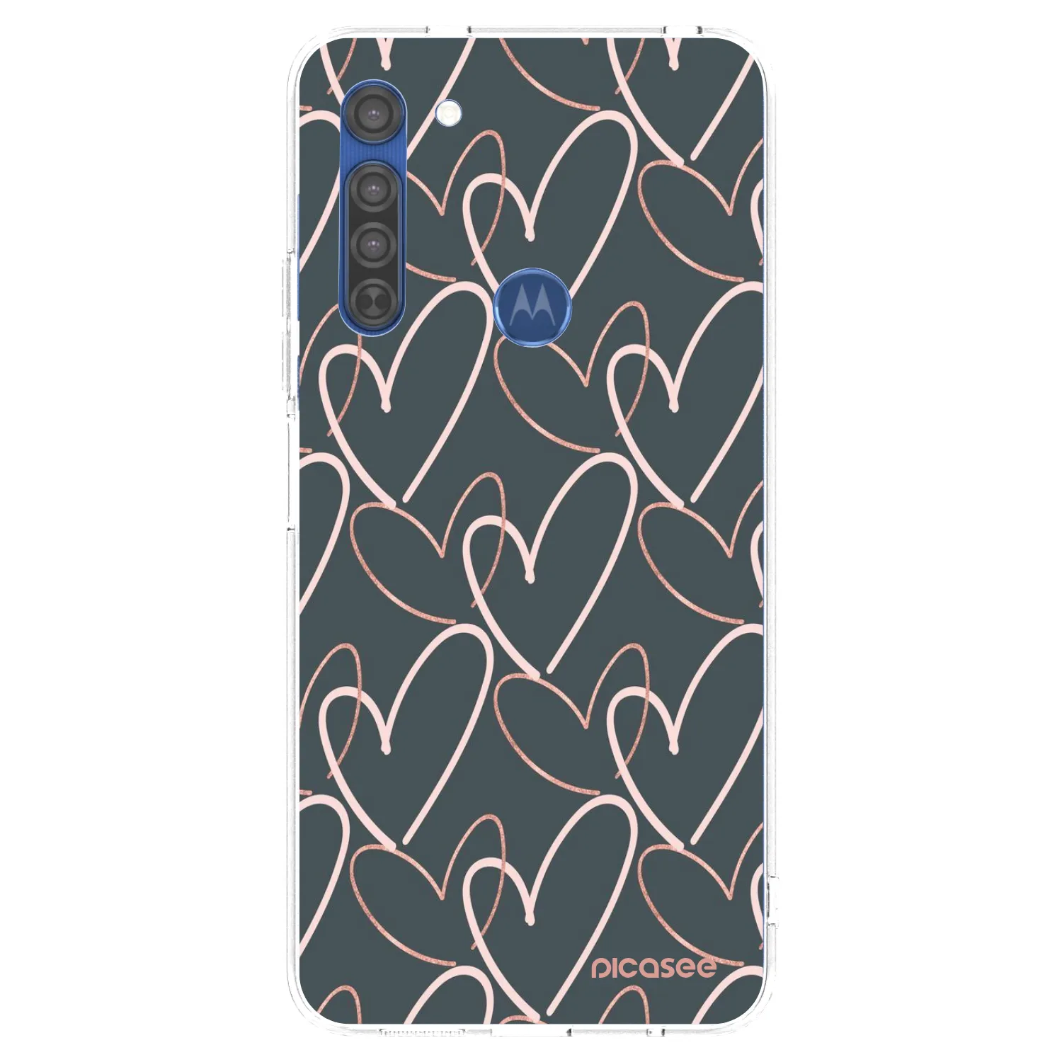 Picasee silikónový prehľadný obal pre Motorola Moto G8 - Veľa lásky