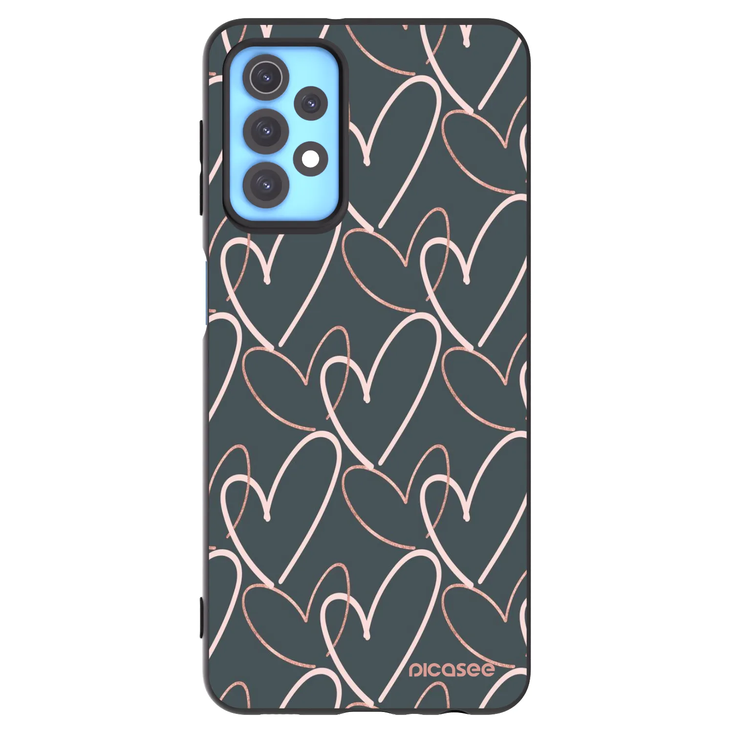 Picasee silikónový čierny obal pre Samsung Galaxy A32 4G SM-A325F - Veľa lásky