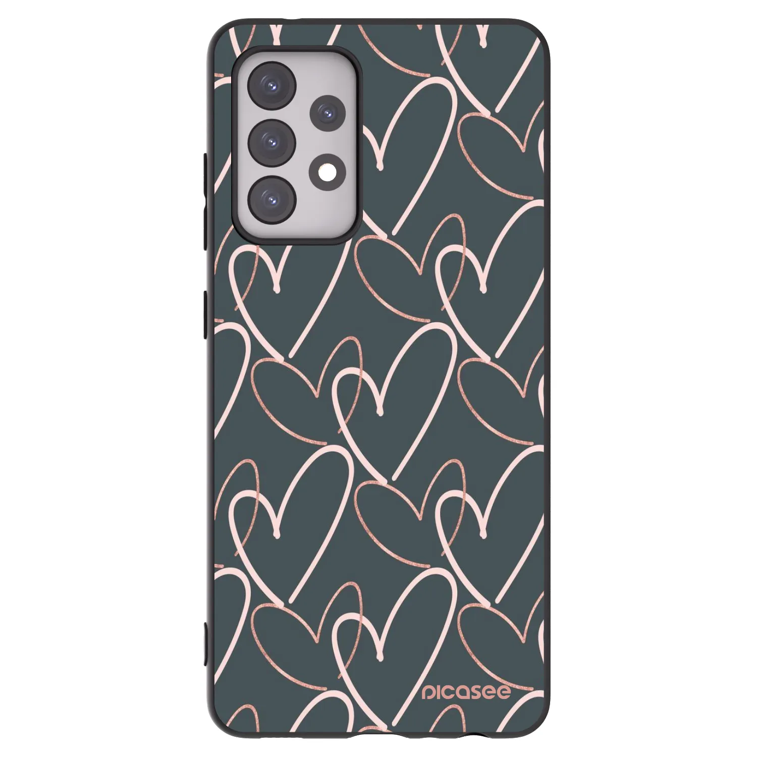 Picasee silikónový čierny obal pre Samsung Galaxy A52s 5G A528B - Veľa lásky