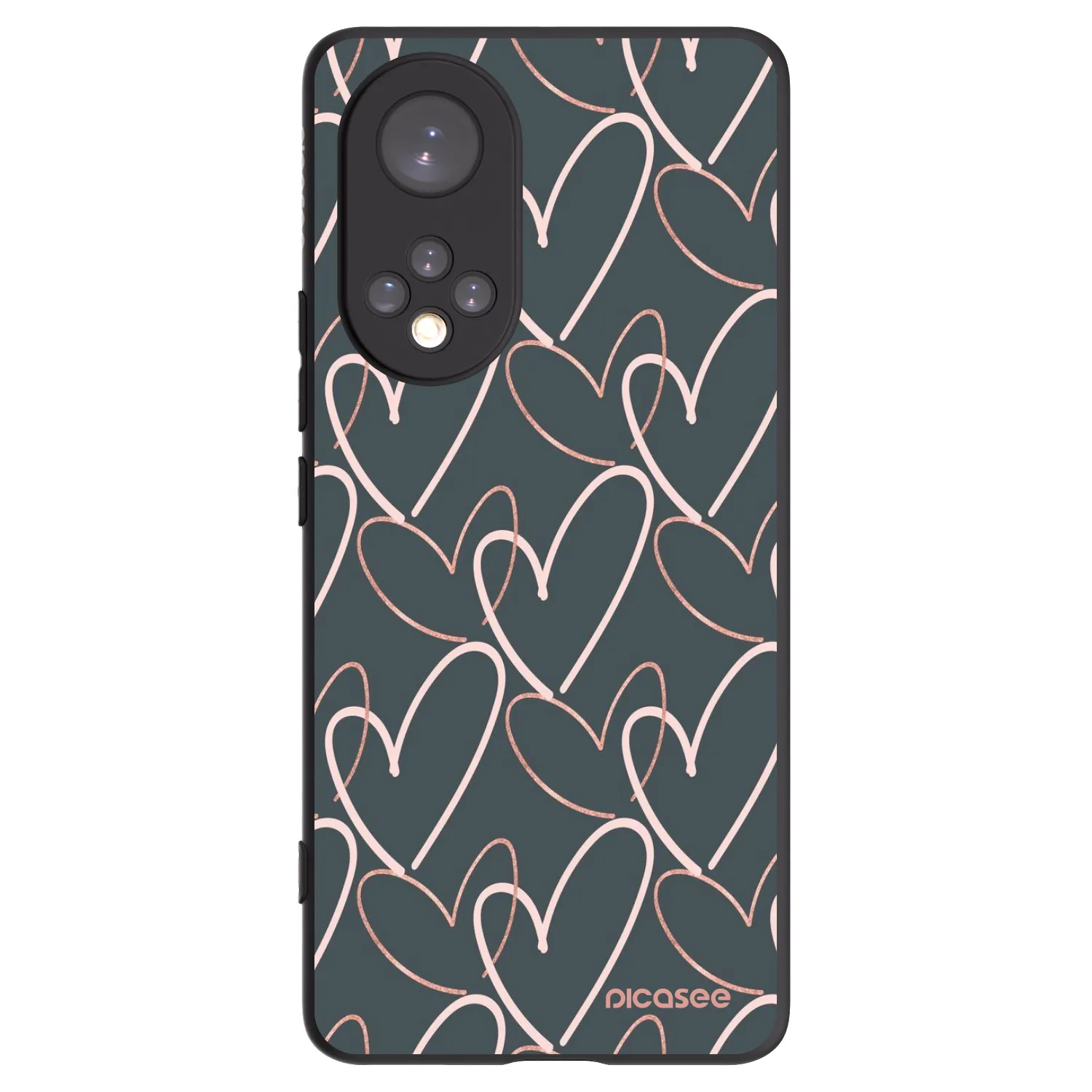 Picasee silikónový čierny obal pre Honor 50 5G - Veľa lásky