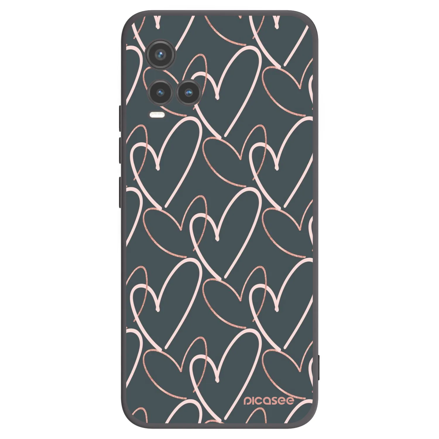 Picasee silikónový čierny obal pre Vivo Y33s - Veľa lásky
