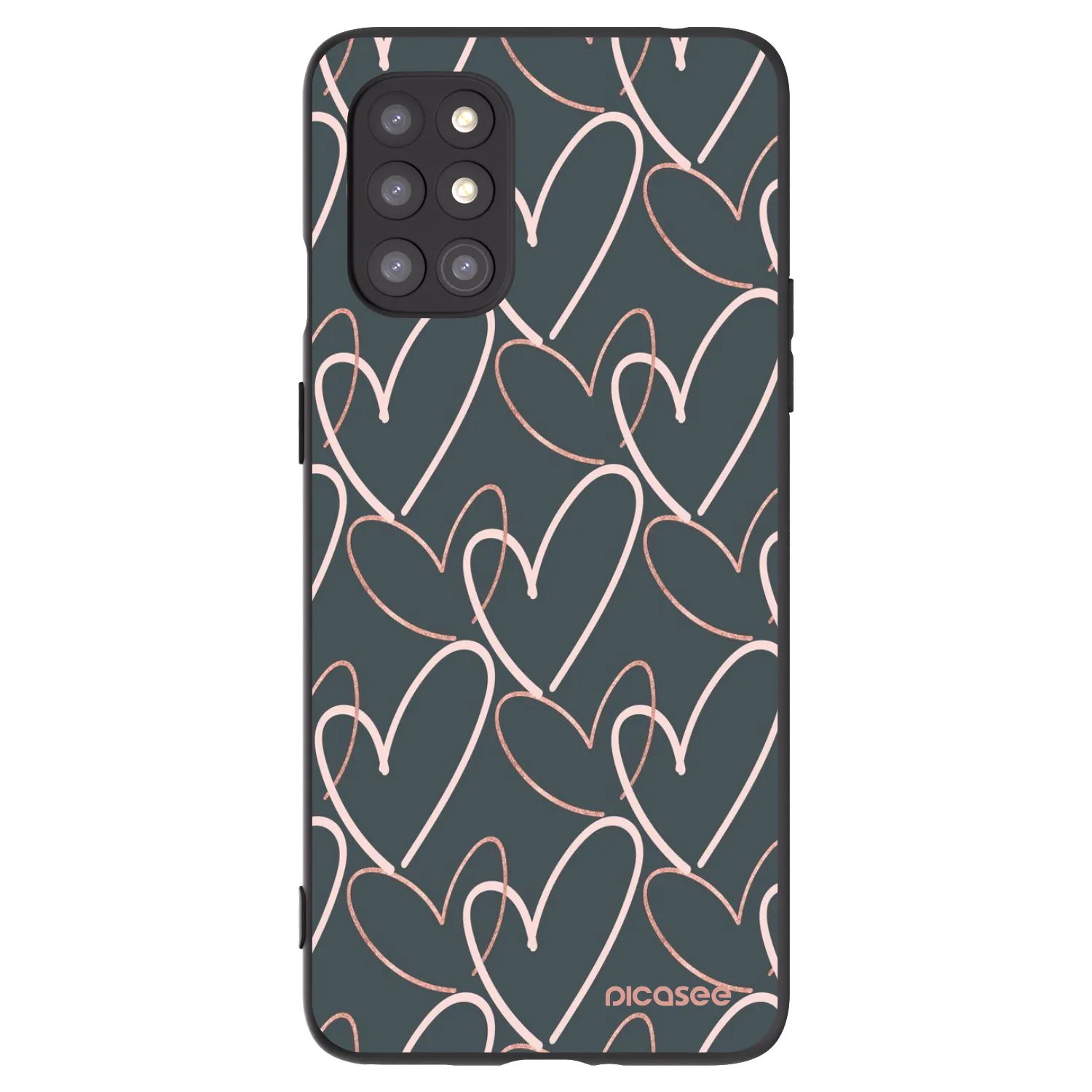 Picasee silikónový čierny obal pre OnePlus 8T - Veľa lásky