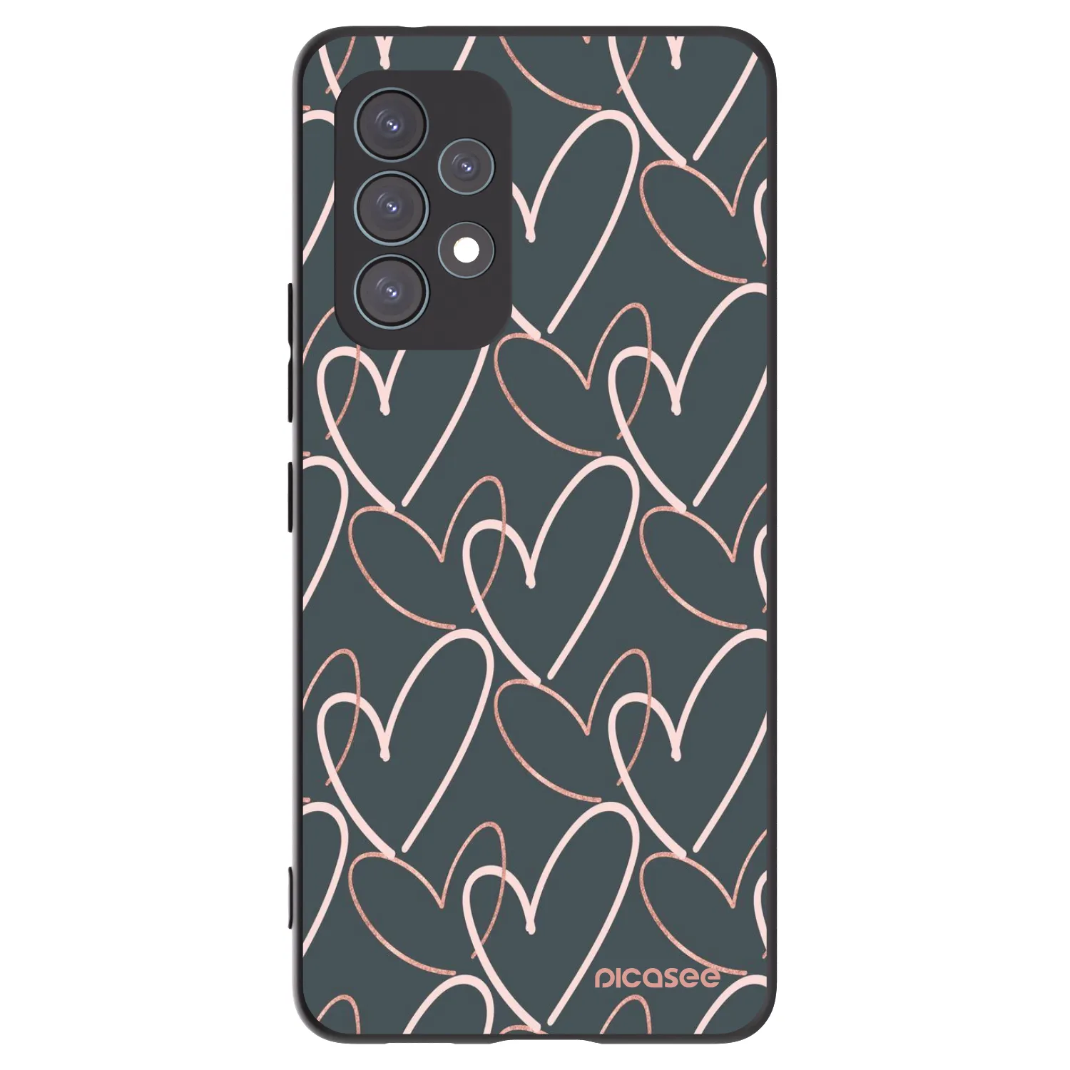 Picasee silikónový čierny obal pre Samsung Galaxy A53 5G A536 - Veľa lásky