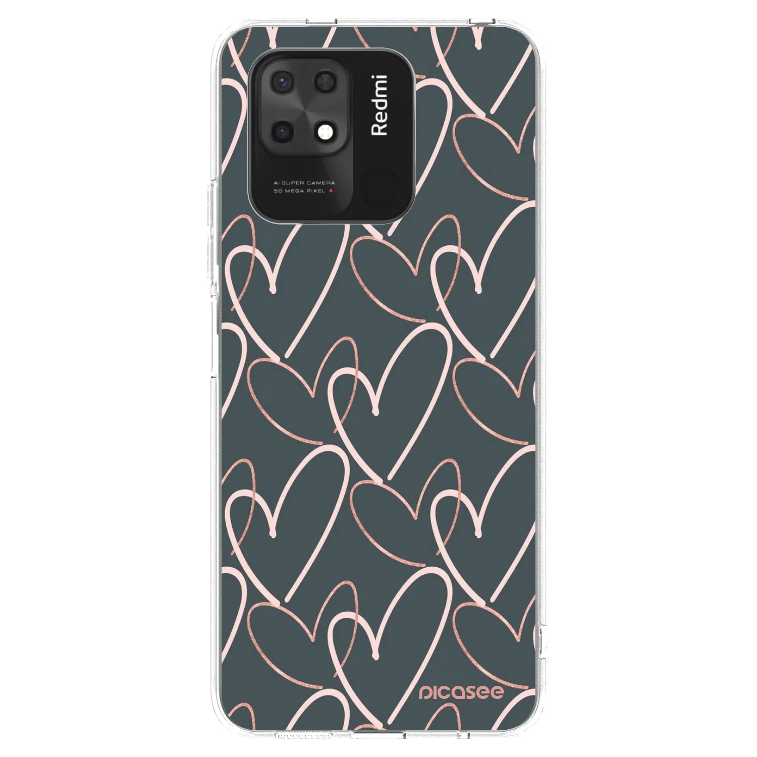 Silikónový prehľadný obal pre Xiaomi Redmi 10C - Veľa lásky