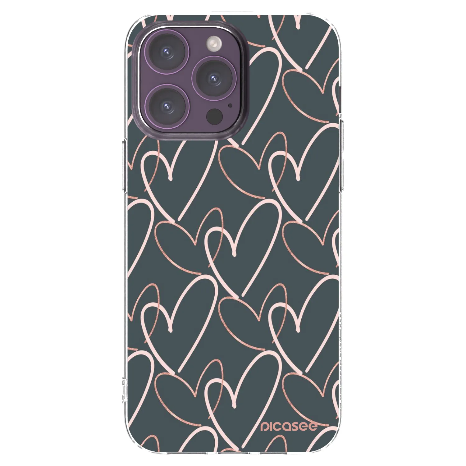 Picasee silikónový prehľadný obal pre Apple iPhone 14 Pro Max - Veľa lásky