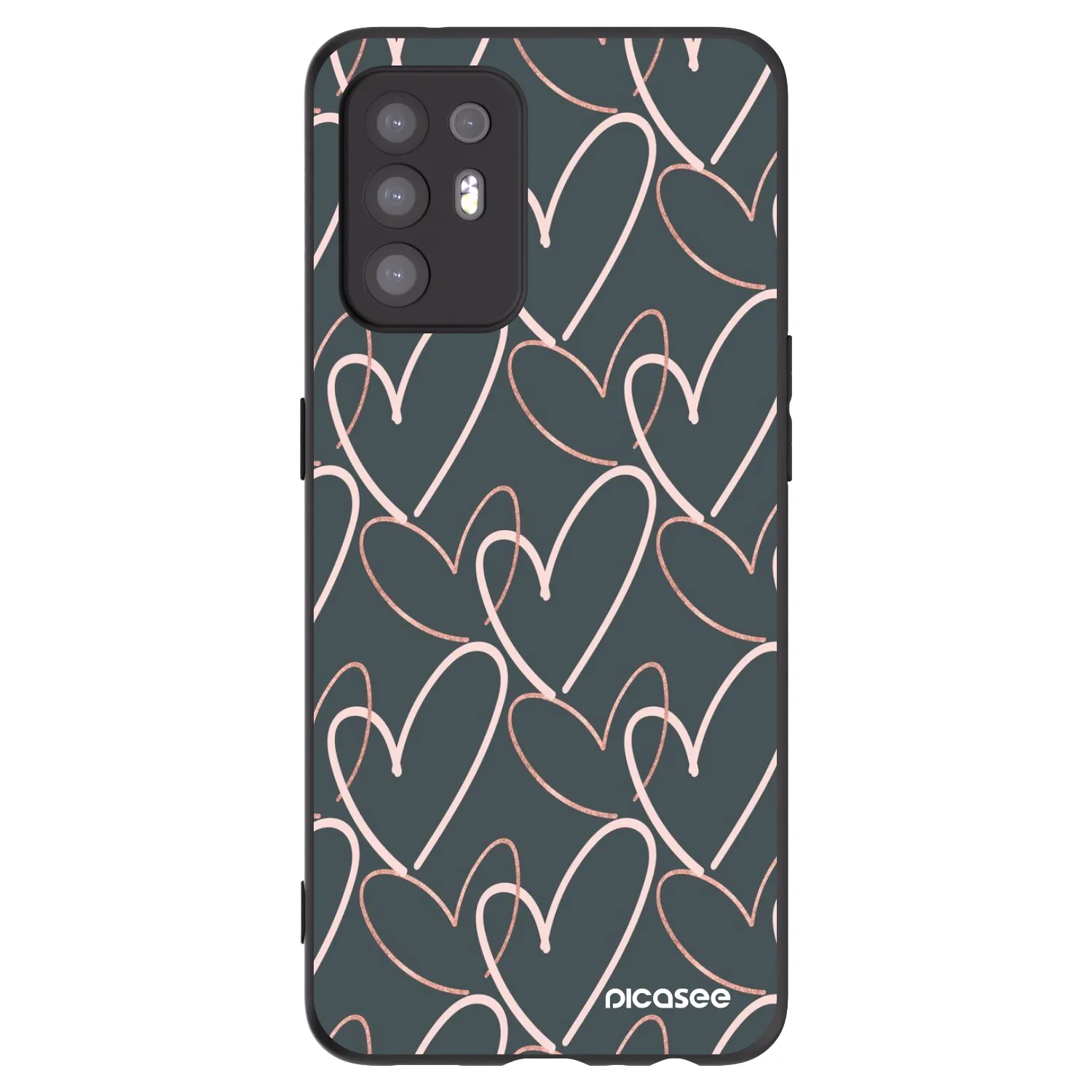 Picasee silikónový čierny obal pre OPPO A94 5G - Veľa lásky