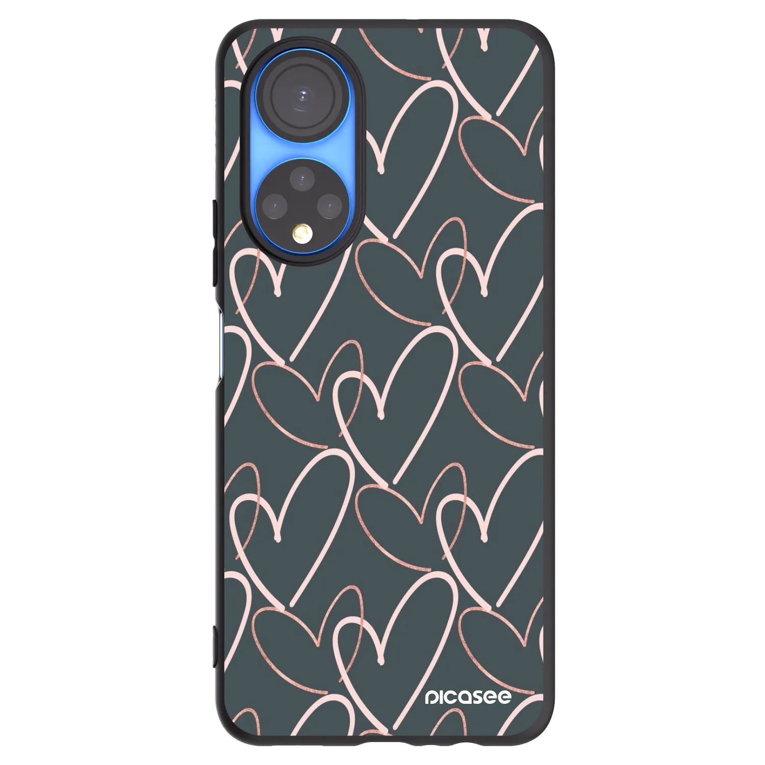 Picasee silikónový čierny obal pre Honor X7 - Veľa lásky