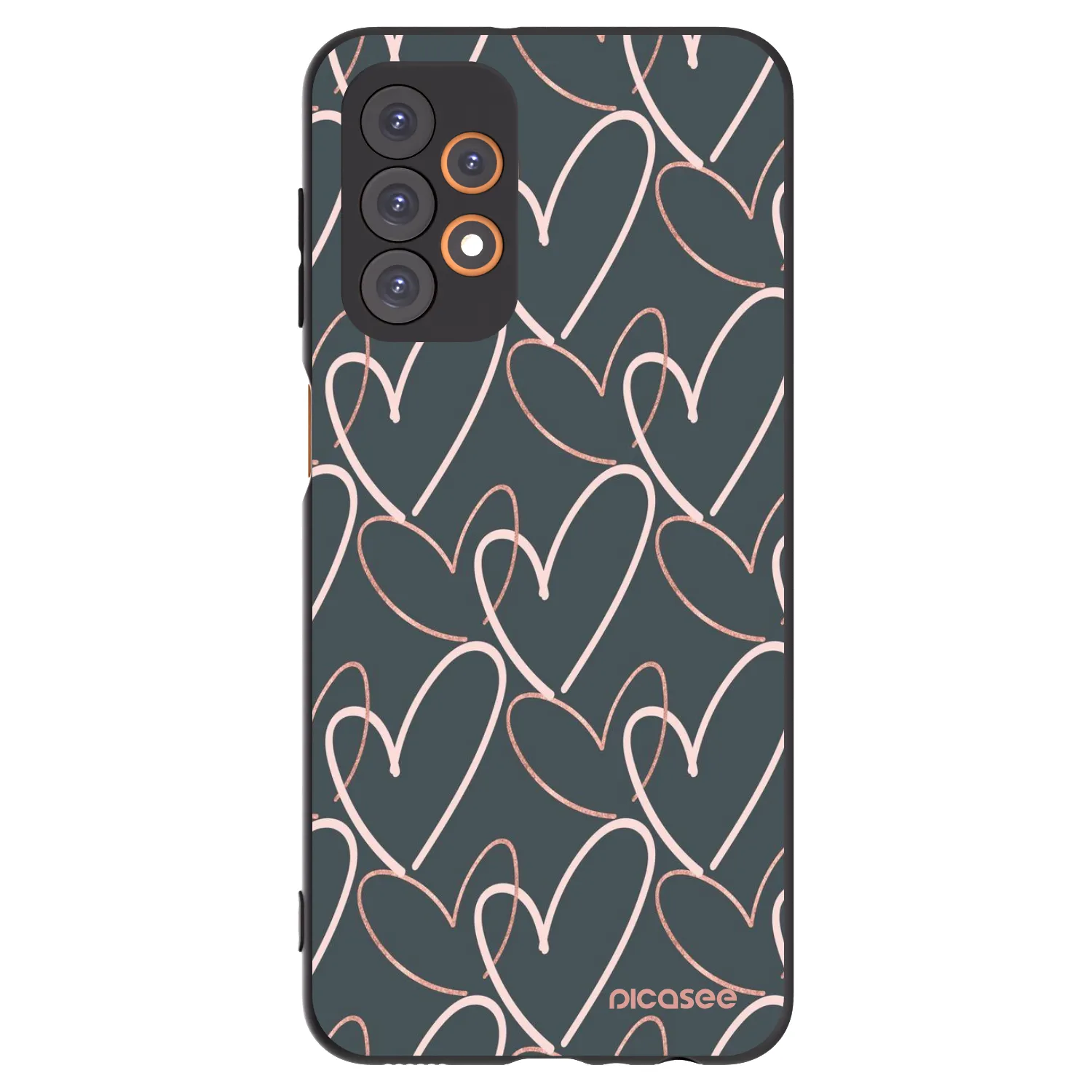 Picasee silikónový čierny obal pre Samsung Galaxy A23 A235F 4G - Veľa lásky