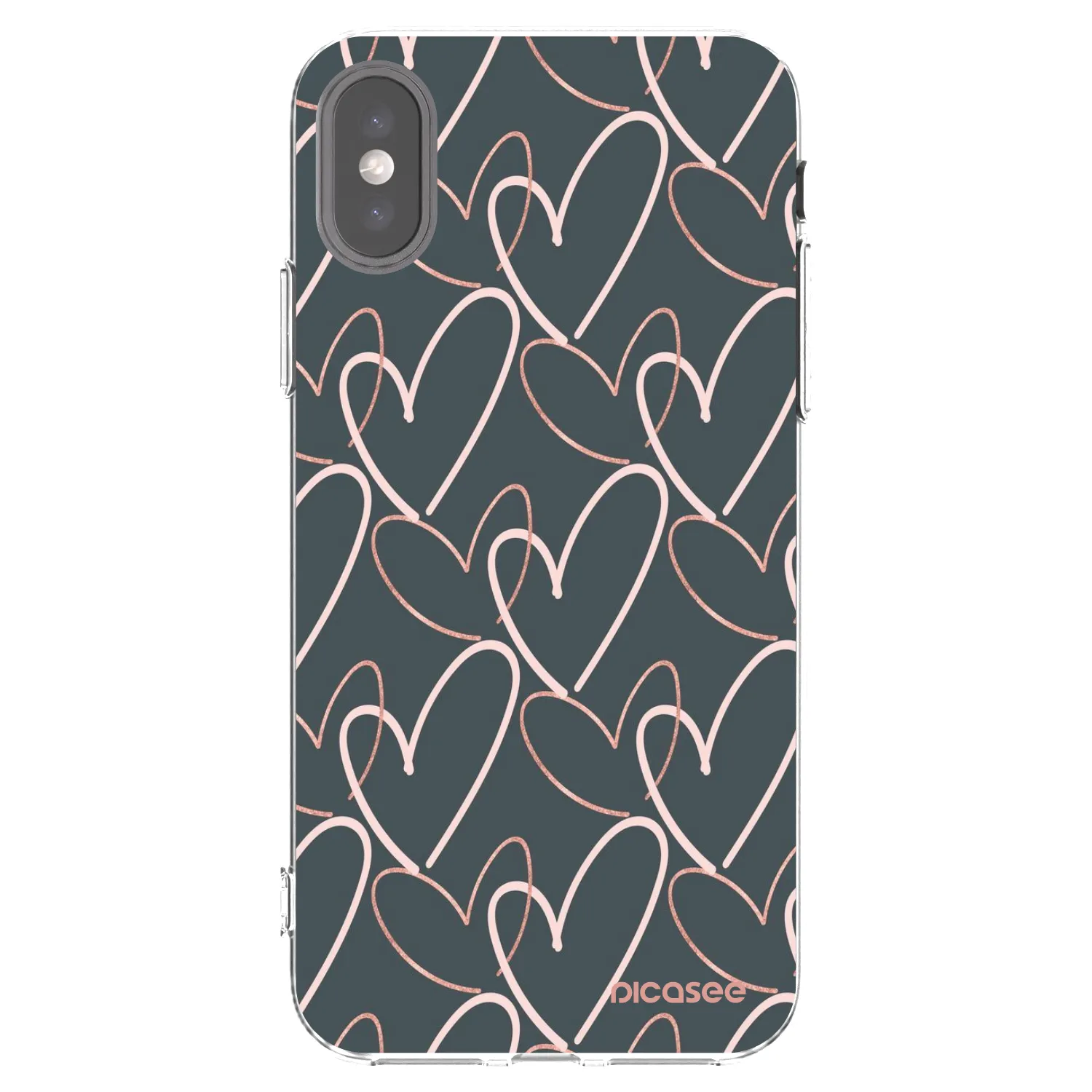 Silikónový prehľadný obal pre Apple iPhone X/XS - Veľa lásky
