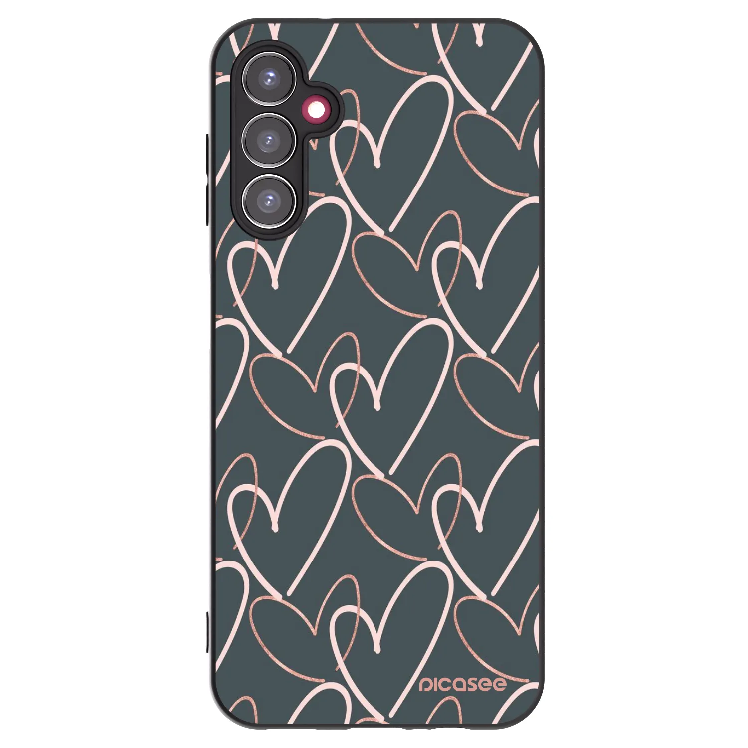 Picasee silikónový čierny obal pre Samsung Galaxy A14 4G A145R - Veľa lásky