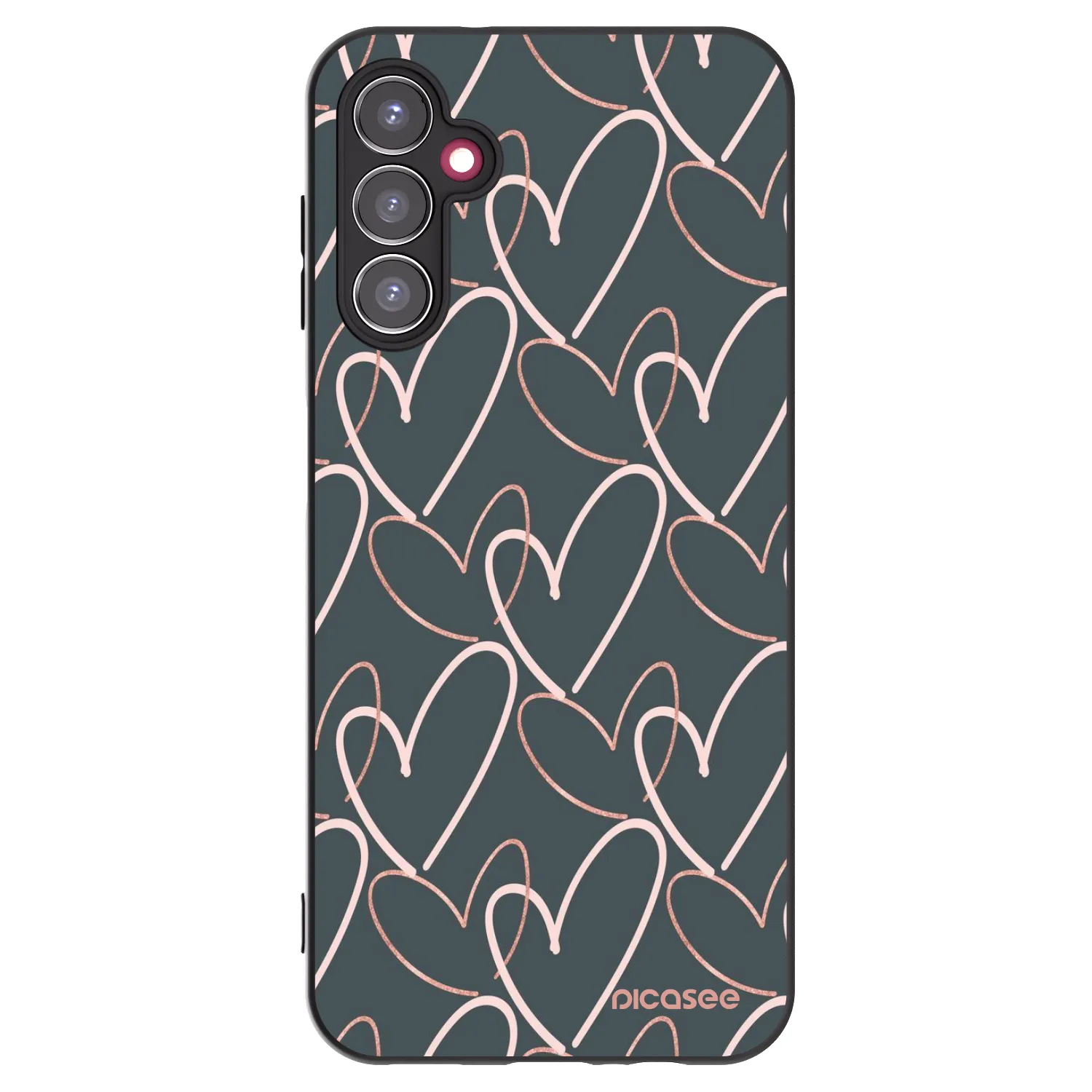 Picasee silikónový čierny obal pre Samsung Galaxy A14 5G A146P - Veľa lásky