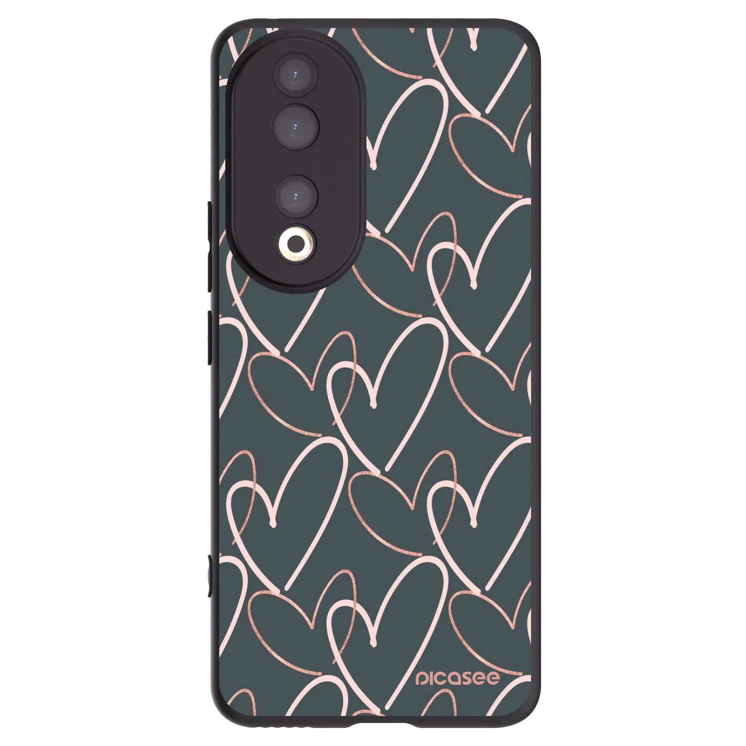 Picasee silikónový čierny obal pre Honor 90 5G - Veľa lásky