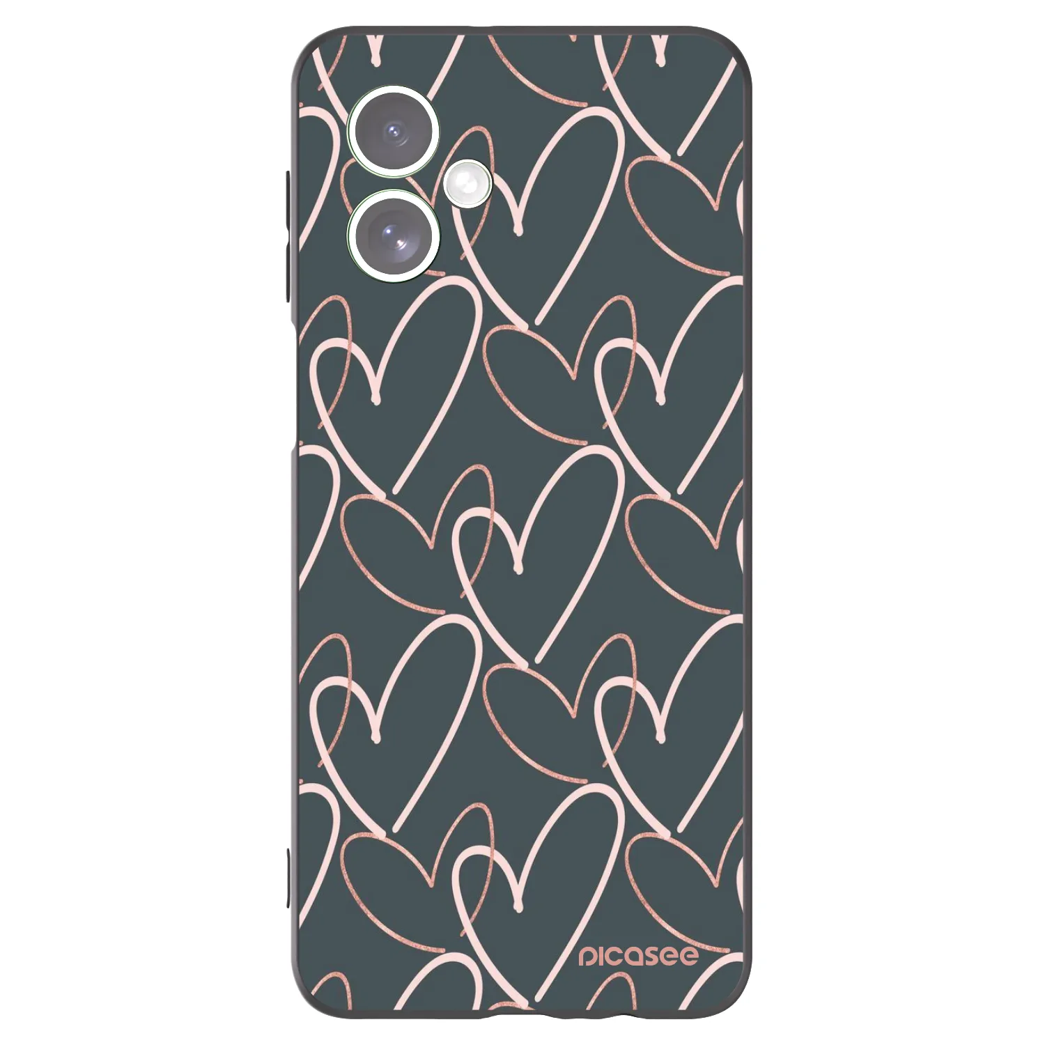 Silikónový čierny obal pre Motorola Moto G54 5G - Veľa lásky