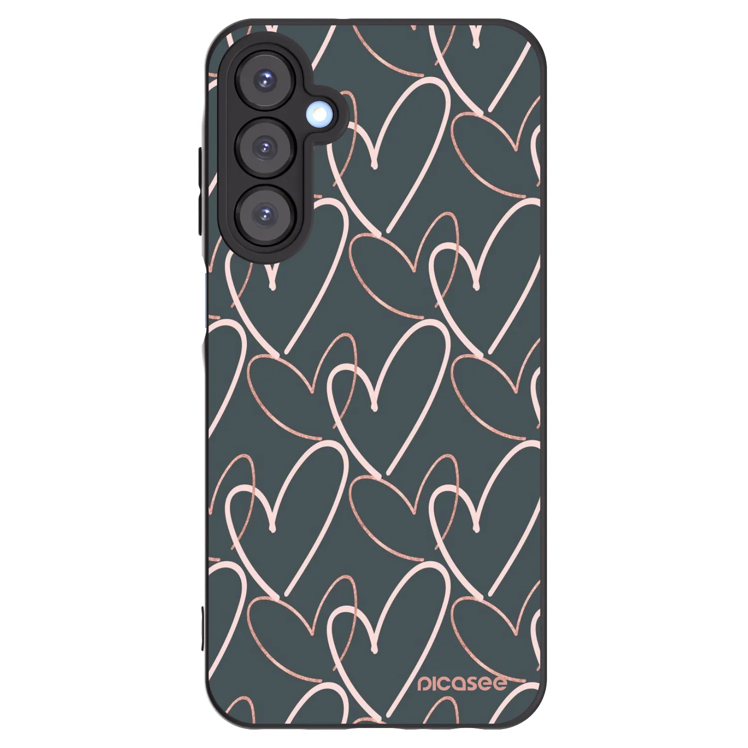 Picasee silikónový čierny obal pre Samsung Galaxy A25 A256B 5G - Veľa lásky
