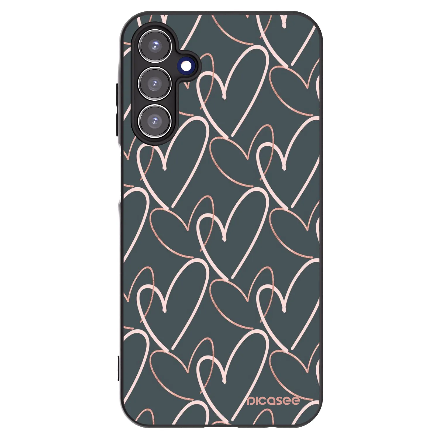Picasee silikónový čierny obal pre Samsung Galaxy A15 A156B 5G - Veľa lásky