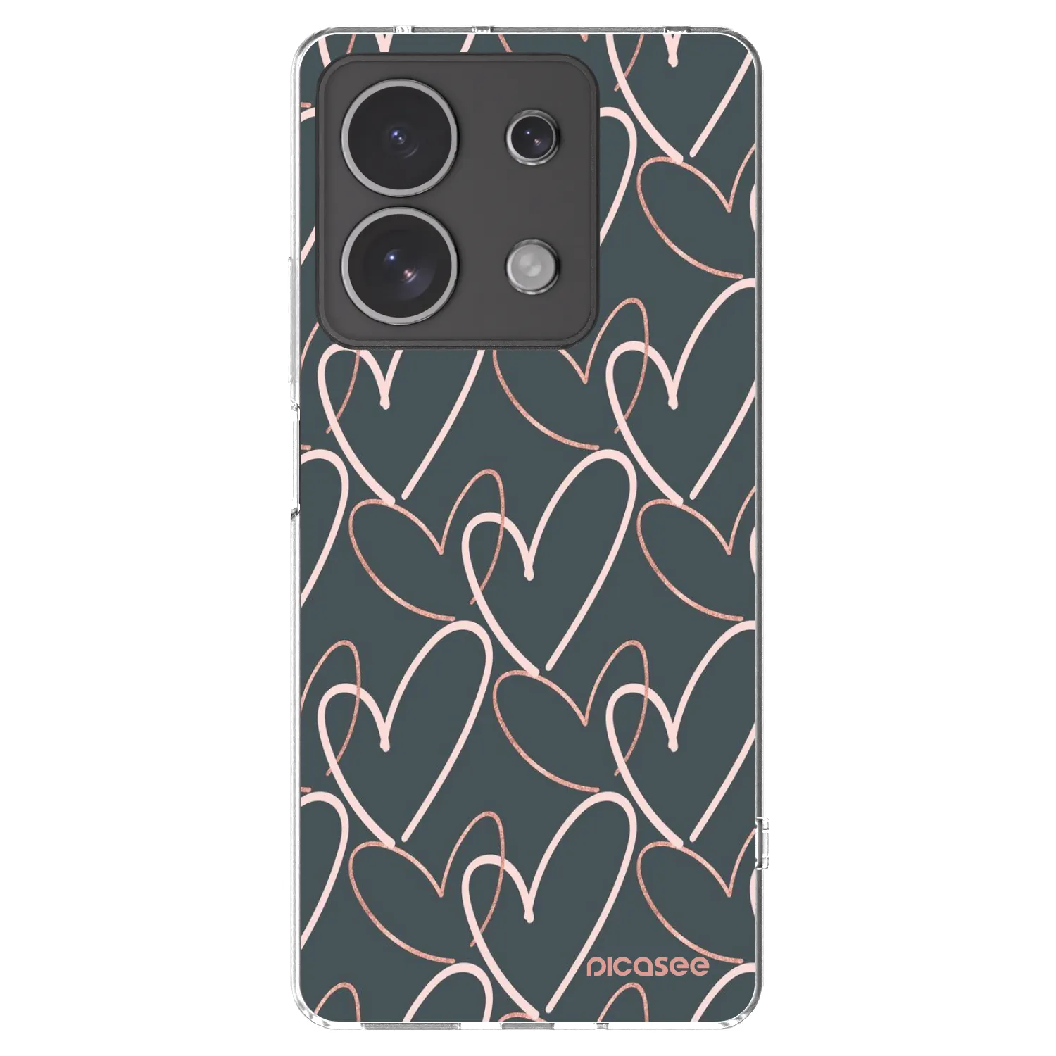 Picasee silikónový prehľadný obal pre Xiaomi Redmi Note 13 4G - Veľa lásky