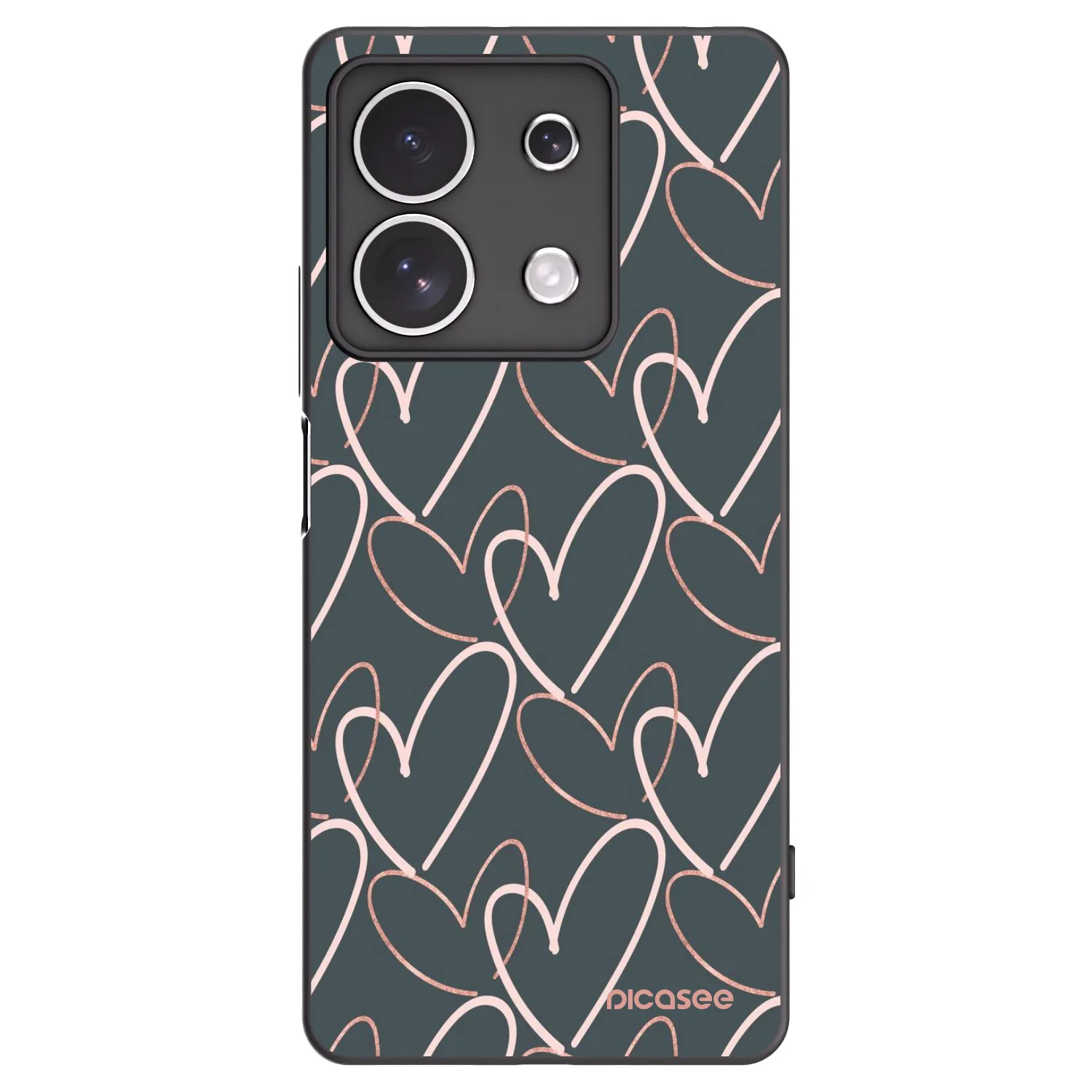 Picasee silikónový čierny obal pre Xiaomi Redmi Note 13 4G - Veľa lásky