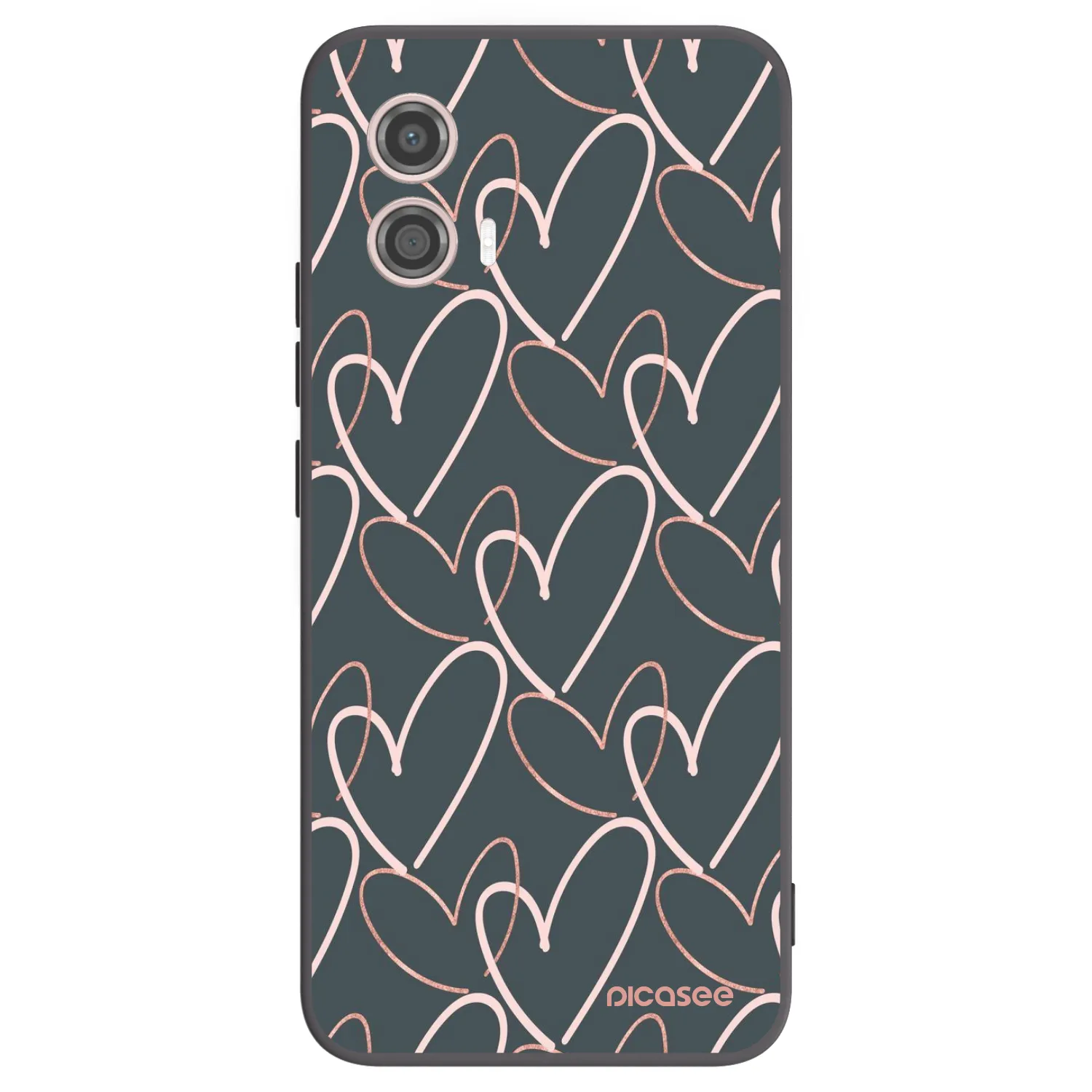 Picasee silikónový čierny obal pre Motorola Moto G53 5G - Veľa lásky