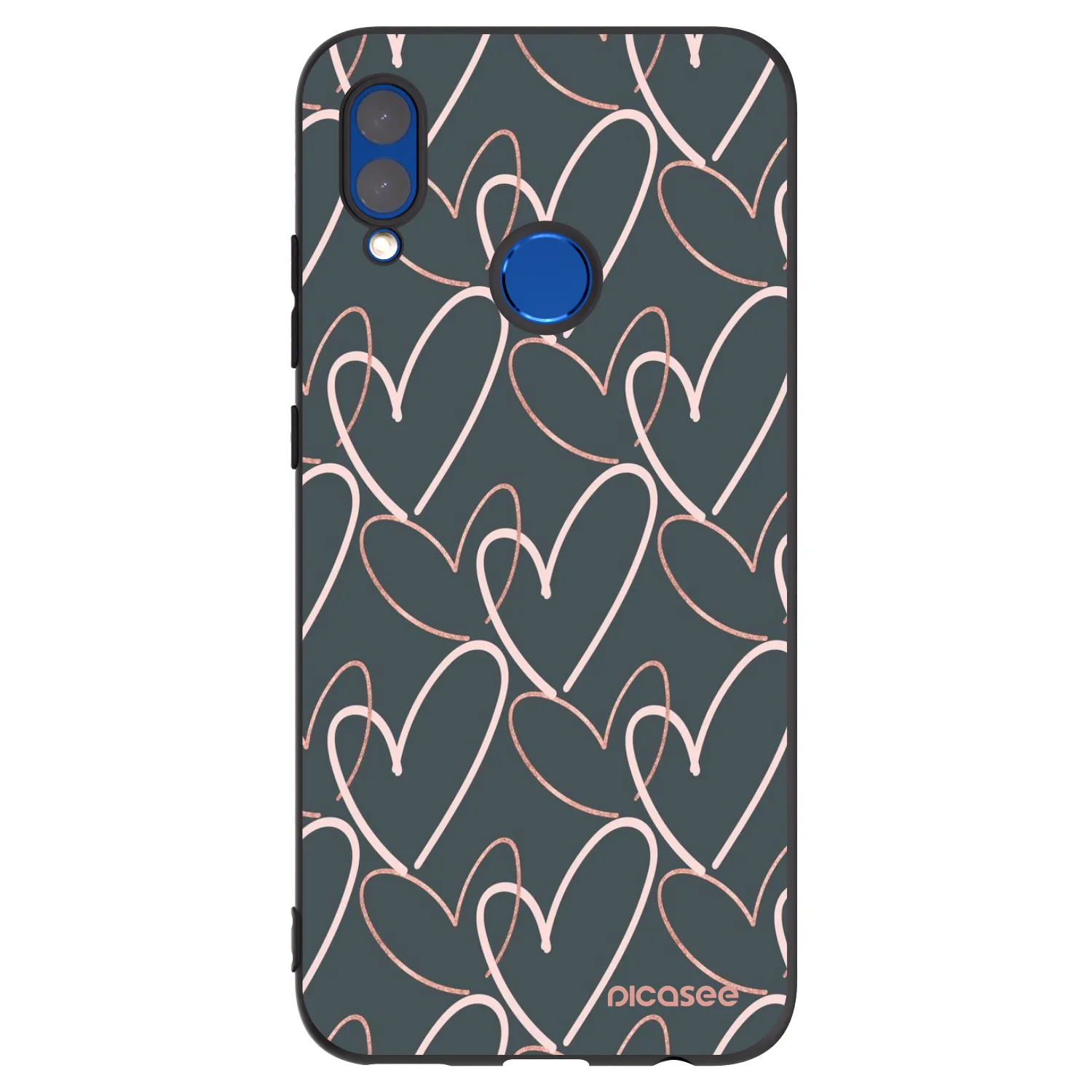 Picasee silikónový čierny obal pre Honor 10 Lite - Veľa lásky