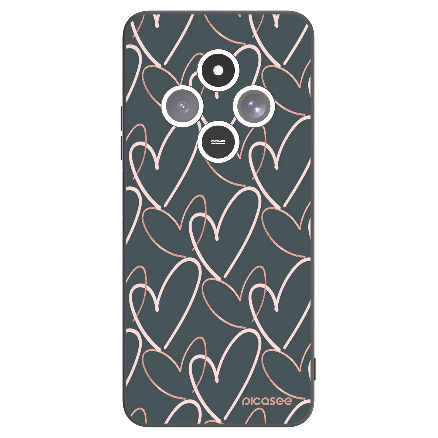 Picasee silikónový čierny obal pre Xiaomi Redmi 14C - Veľa lásky