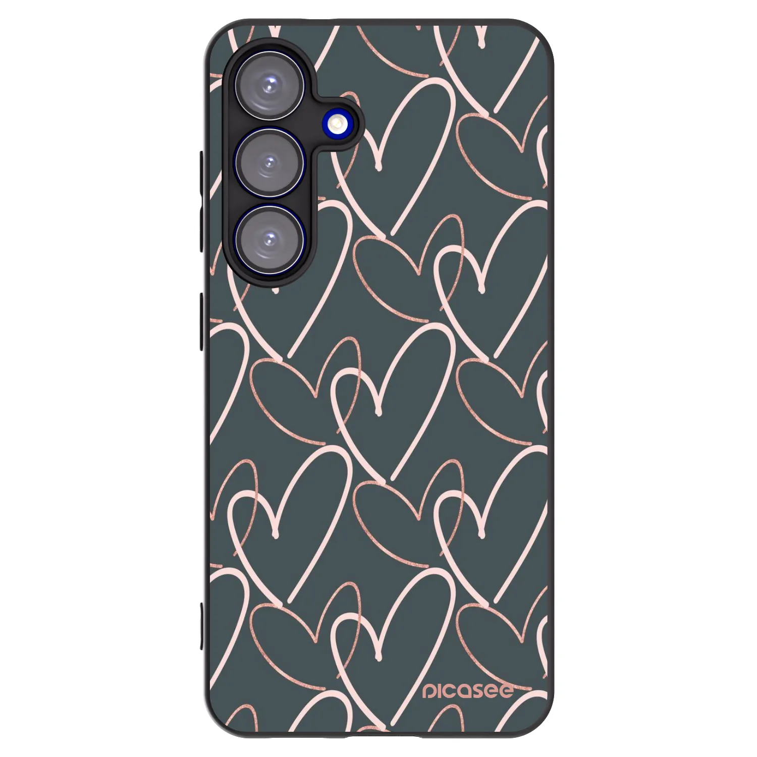 Picasee silikónový čierny obal pre Samsung Galaxy S25 5G - Veľa lásky