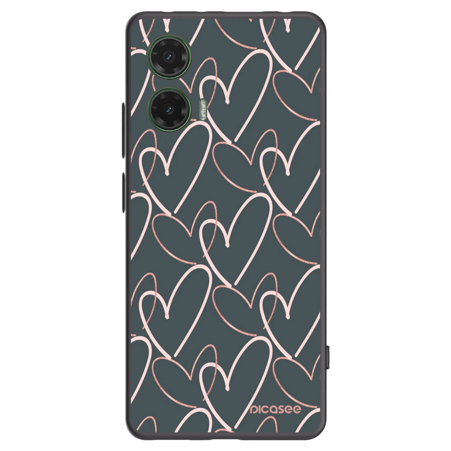 Picasee silikónový čierny obal pre Motorola Moto G35 5G - Veľa lásky