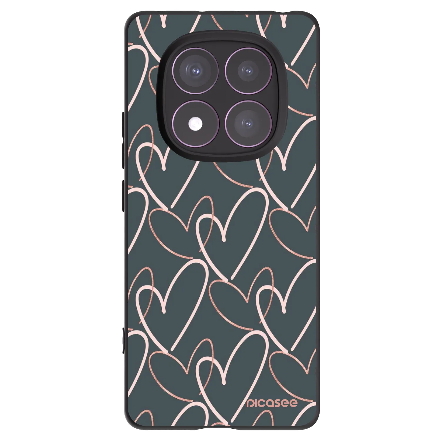 Silikónový čierny obal pre Xiaomi Redmi Note 14 Pro 4G - Veľa lásky