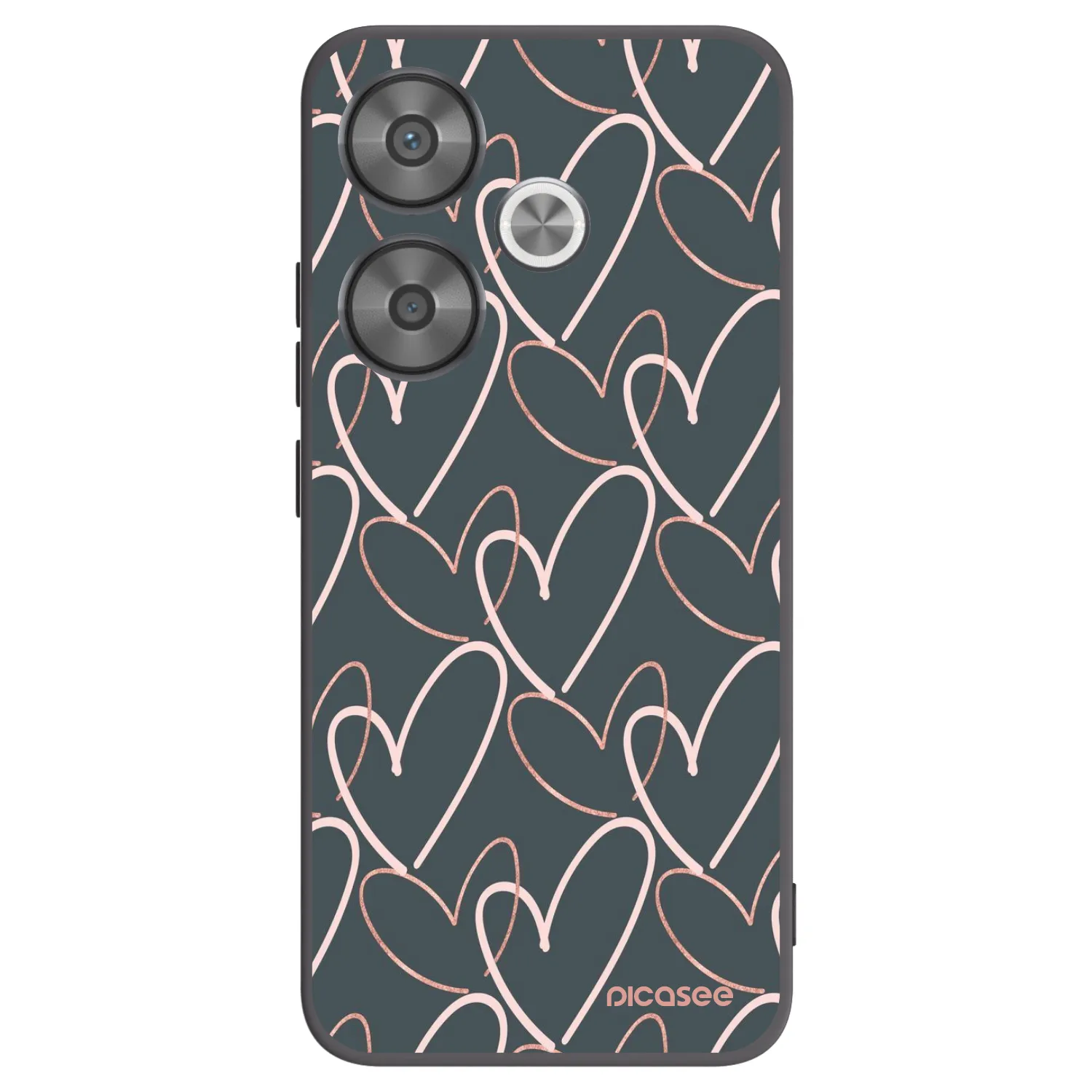 Silikónový čierny obal pre Xiaomi Poco F6 - Veľa lásky