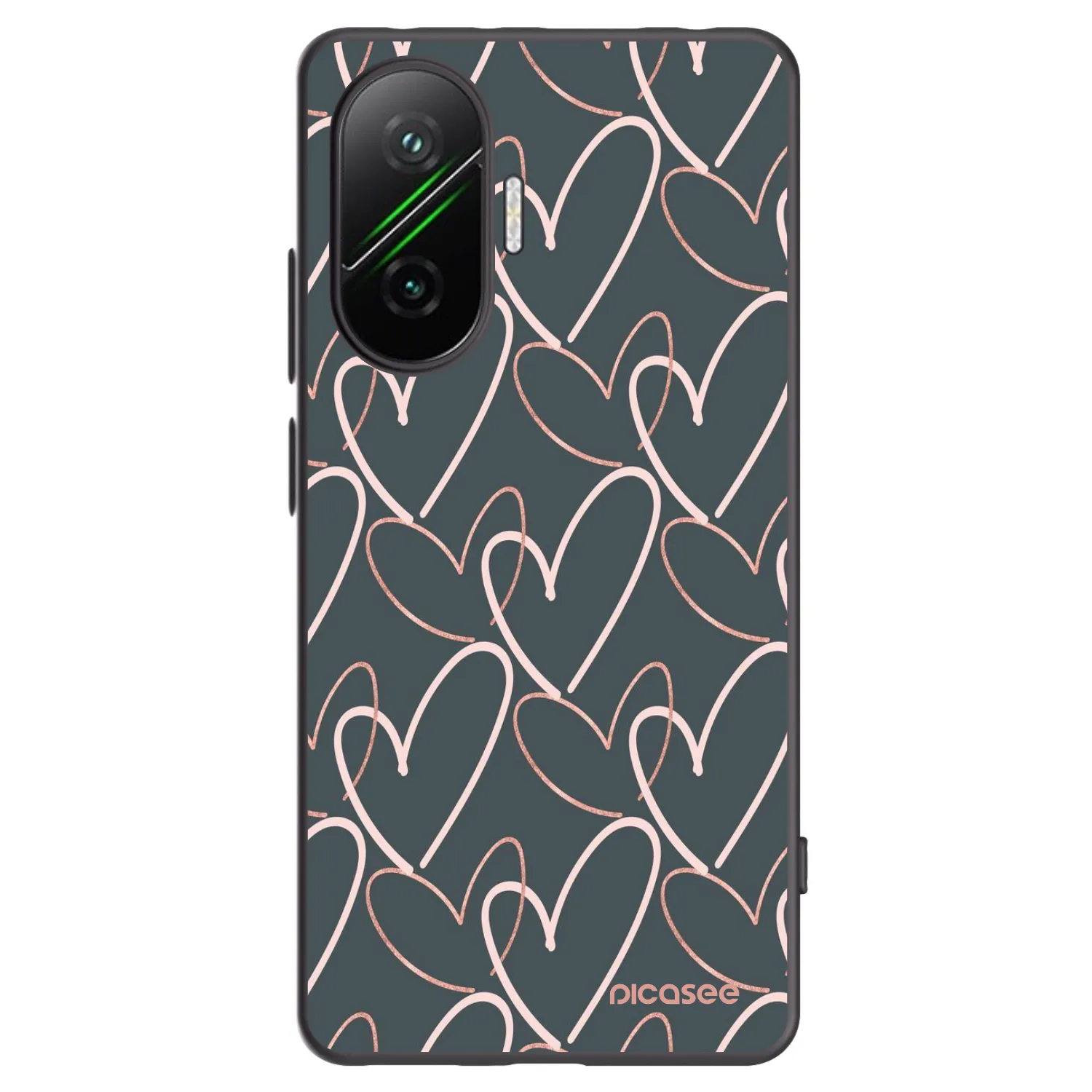 Silikónový čierny obal pre Xiaomi Poco F7 5G - Veľa lásky