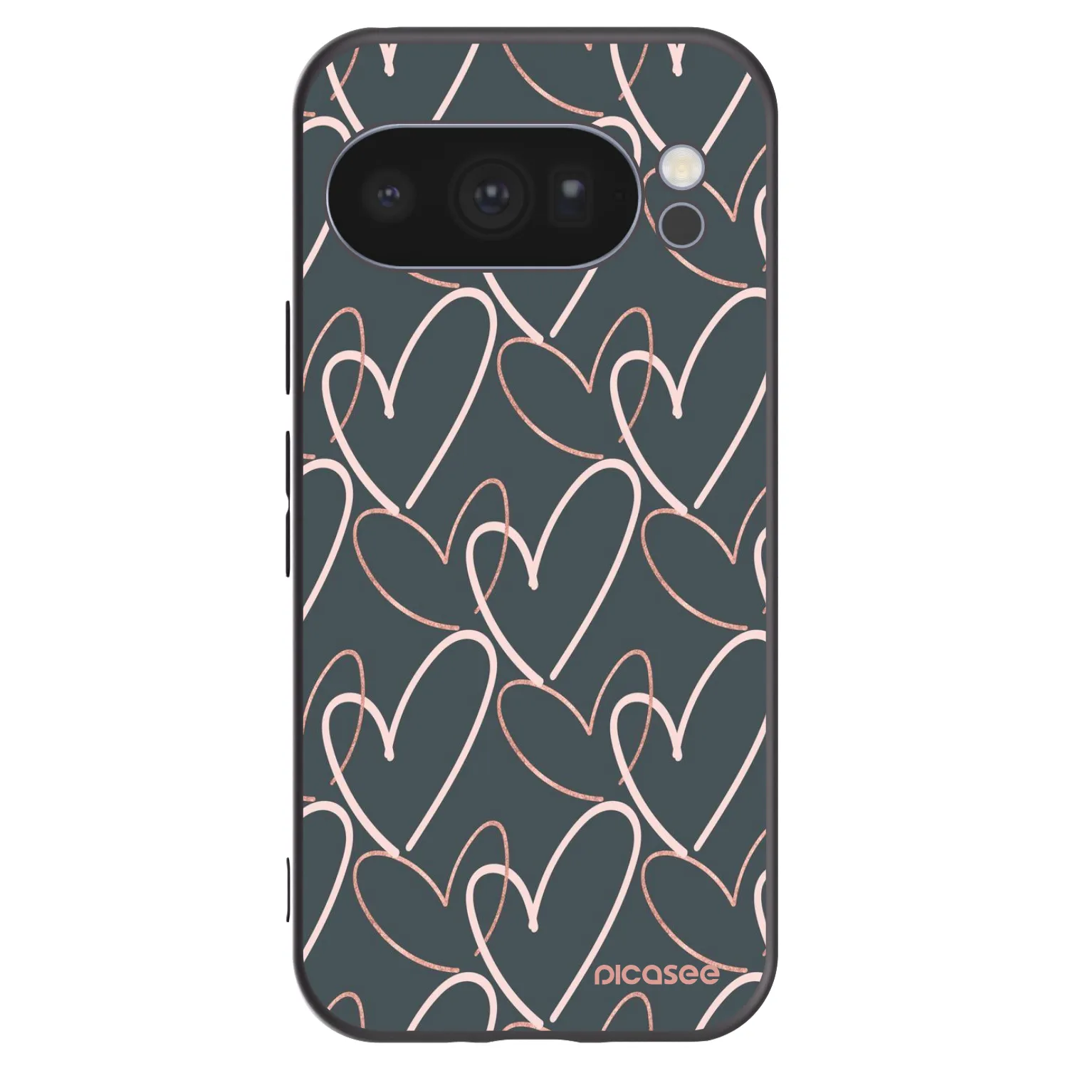 Silikónový čierny obal pre Google Pixel 10 Pro - Veľa lásky