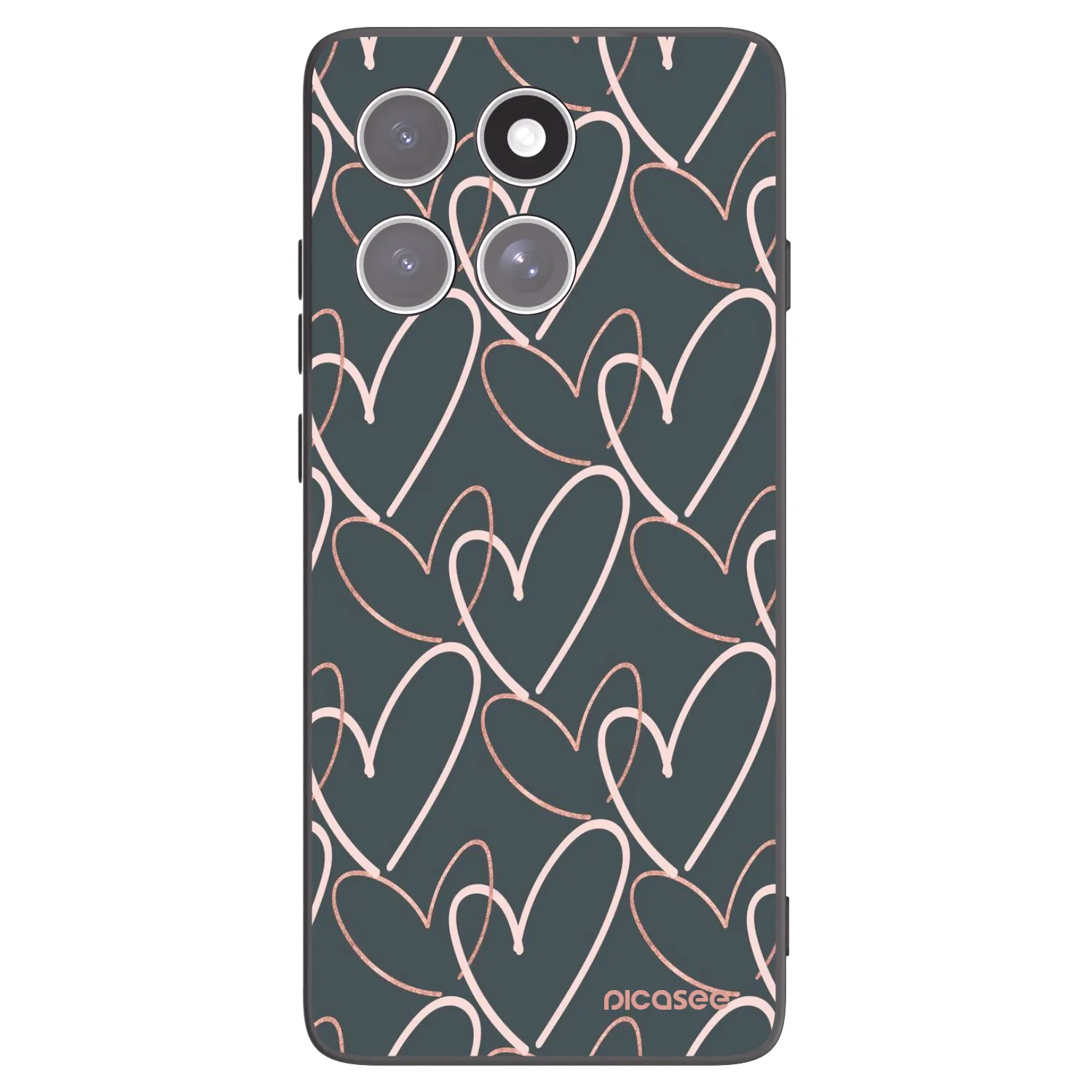 Picasee silikónový čierny obal pre Motorola Edge 60 Fusion - Veľa lásky