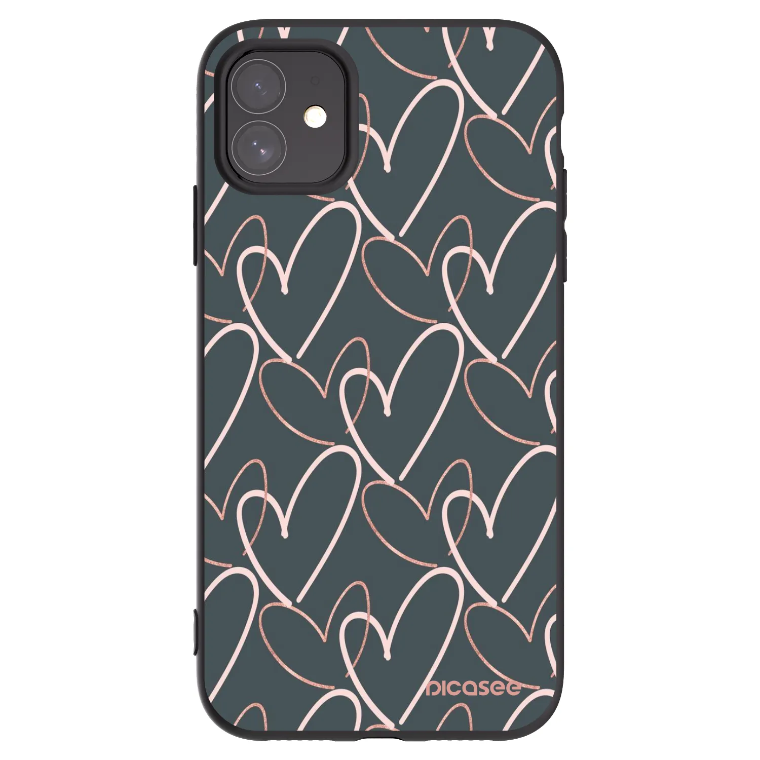 Silikónový čierny obal pre Apple iPhone 11 - Veľa lásky