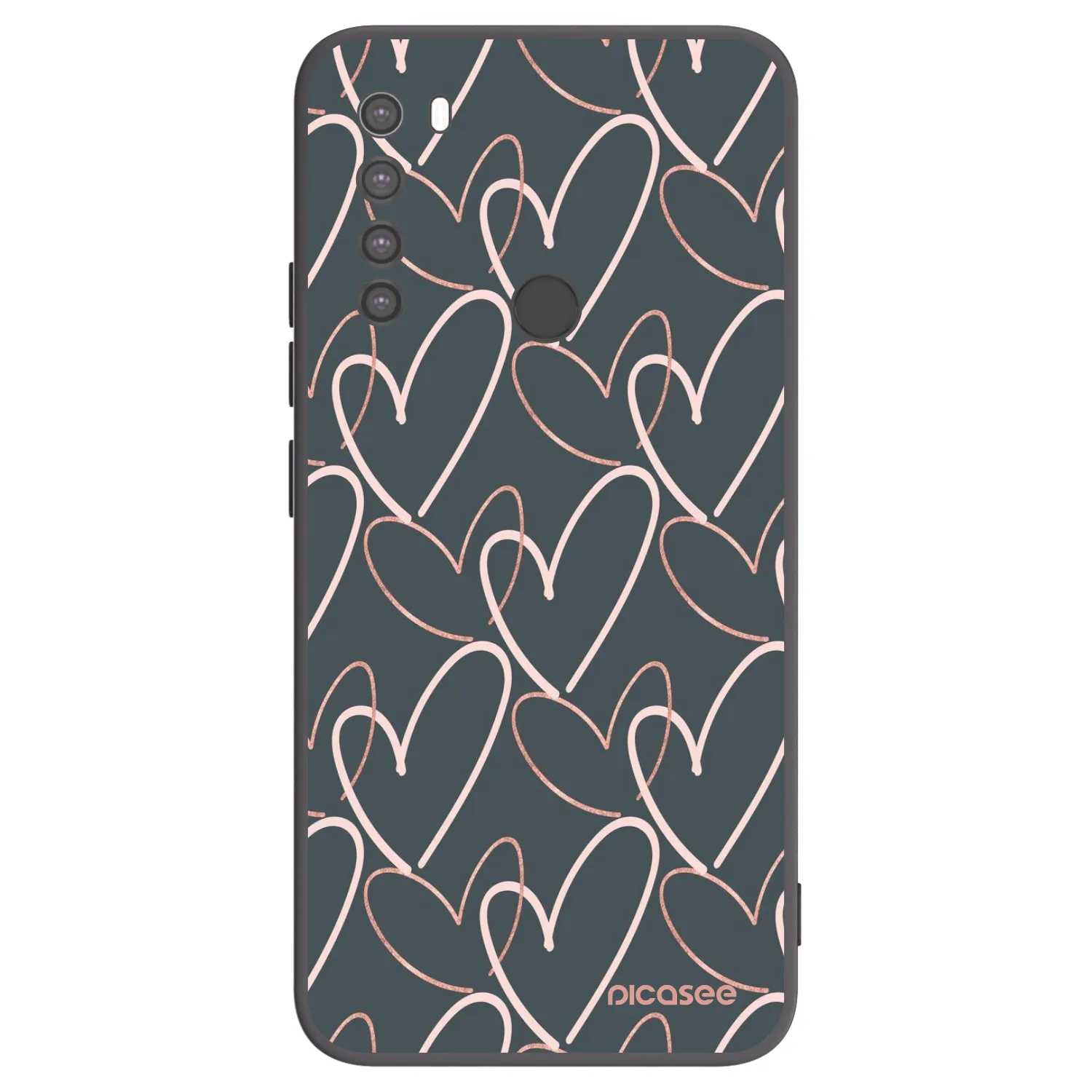 Picasee silikónový čierny obal pre Xiaomi Redmi Note 8 - Veľa lásky