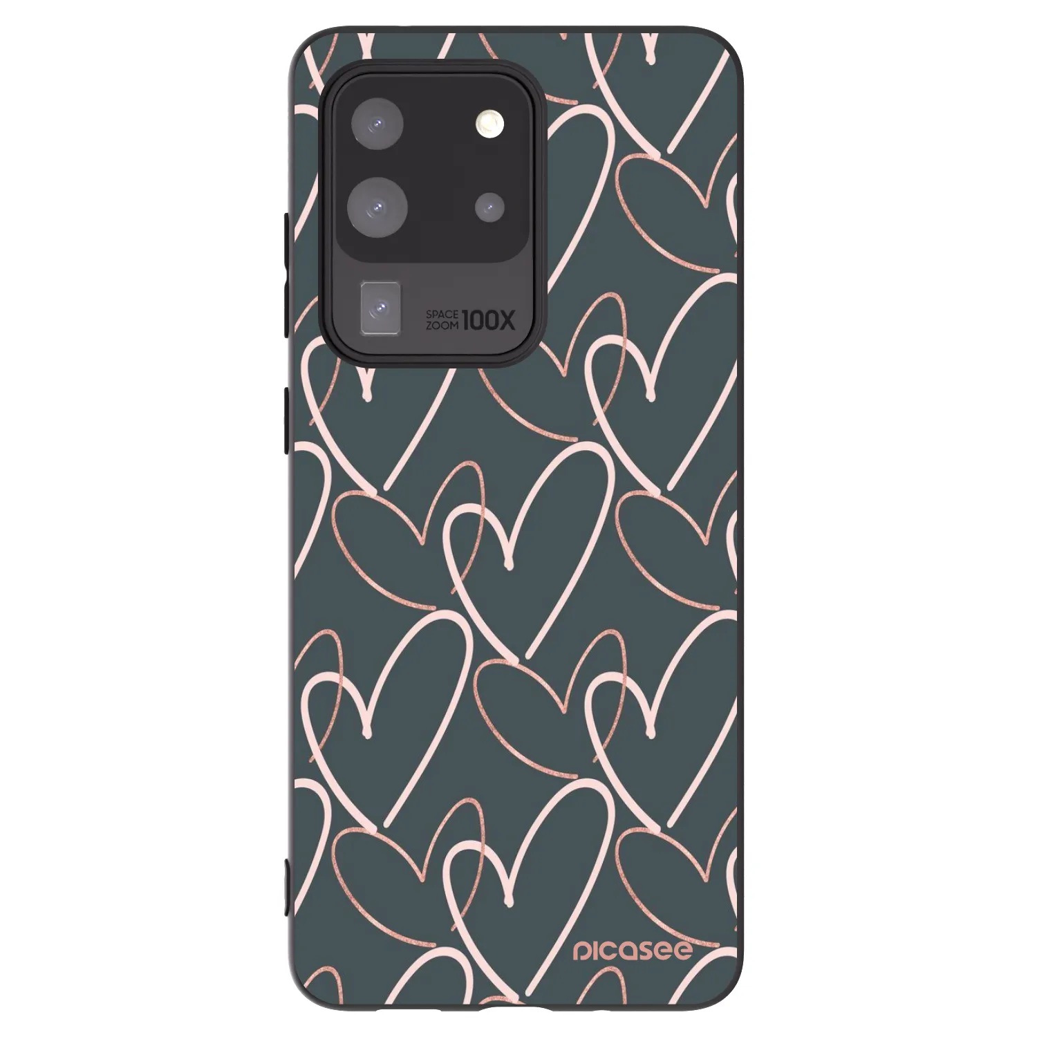 Picasee silikónový čierny obal pre Samsung Galaxy S20 Ultra 5G G988F - Veľa lásky