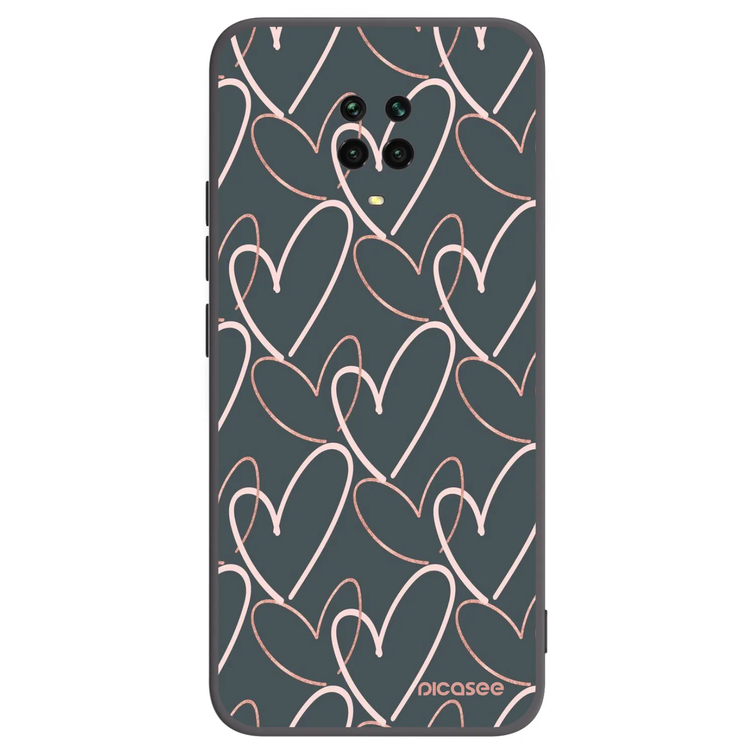 Picasee silikónový čierny obal pre Xiaomi Redmi Note 9 Pro - Veľa lásky