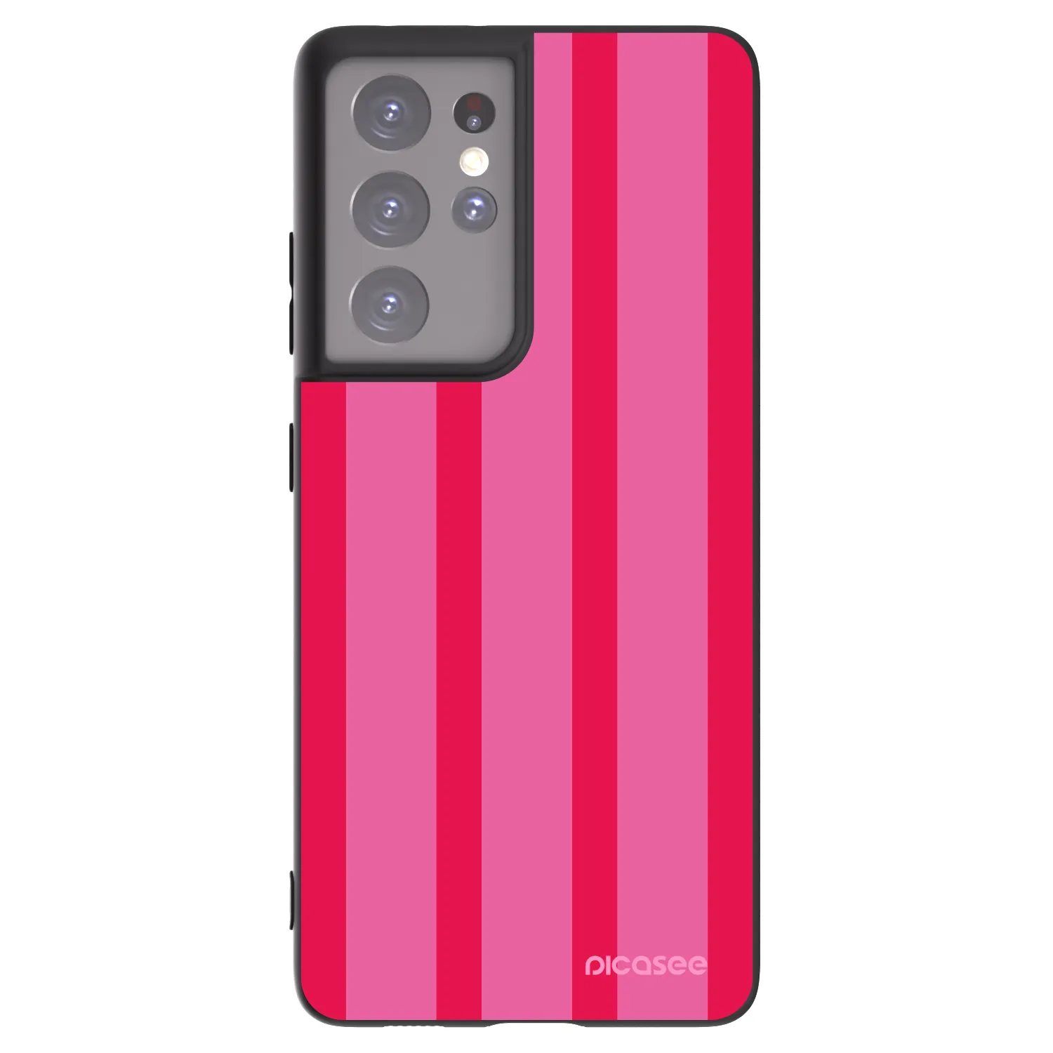 Picasee silikónový čierny obal pre Samsung Galaxy S21 Ultra 5G G998B - Hot tropic