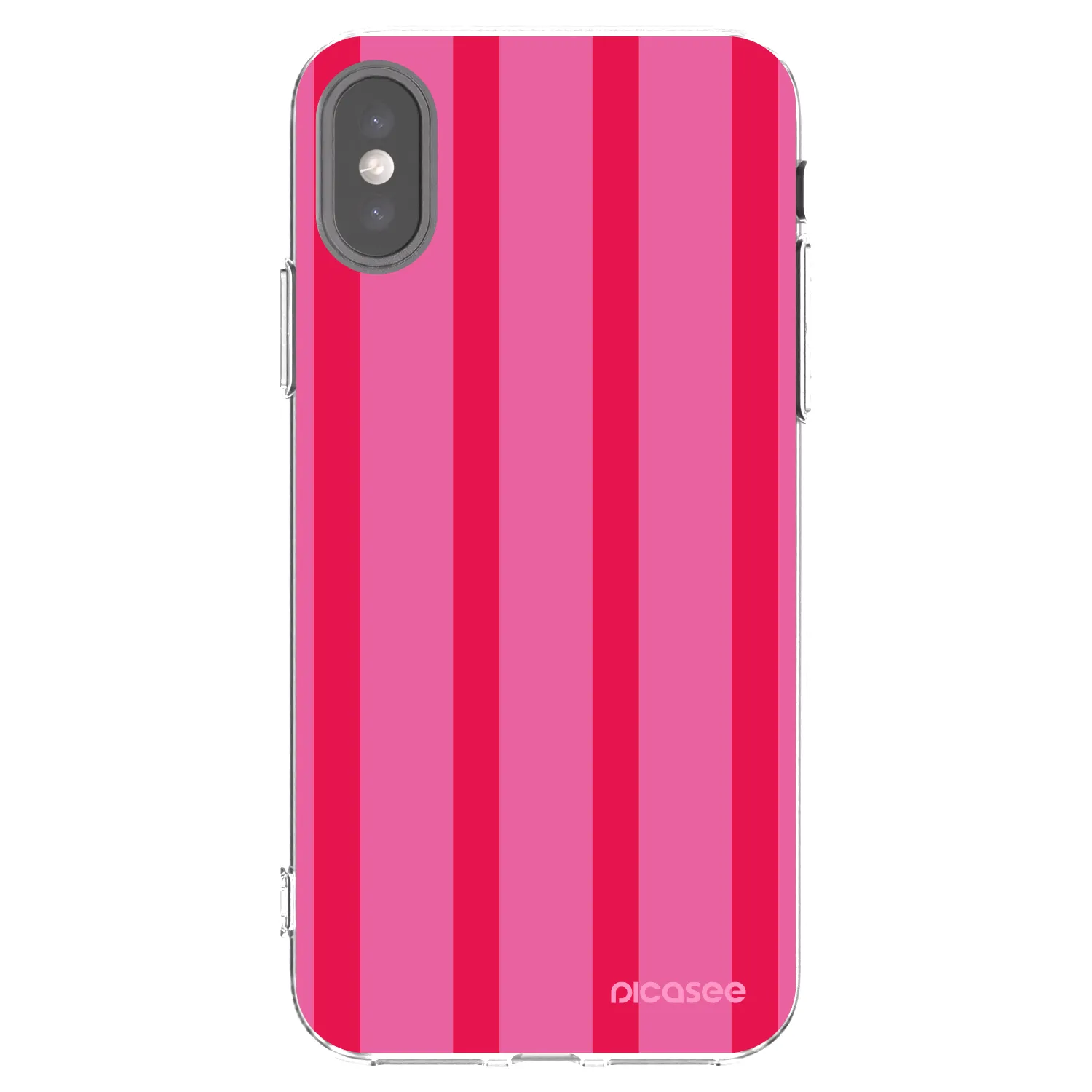 Picasee silikónový prehľadný obal pre Apple iPhone X/XS - Hot tropic