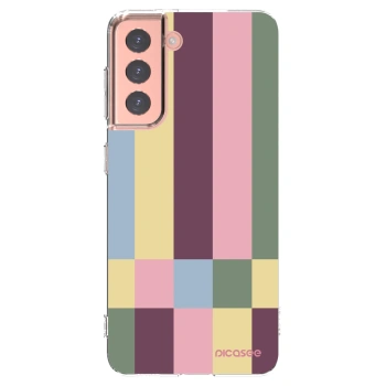 Picasee silikónový prehľadný obal pre Samsung Galaxy S21 5G G991B - Lobby tiles