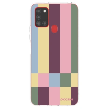 Picasee silikónový prehľadný obal pre Samsung Galaxy A21s - Lobby tiles