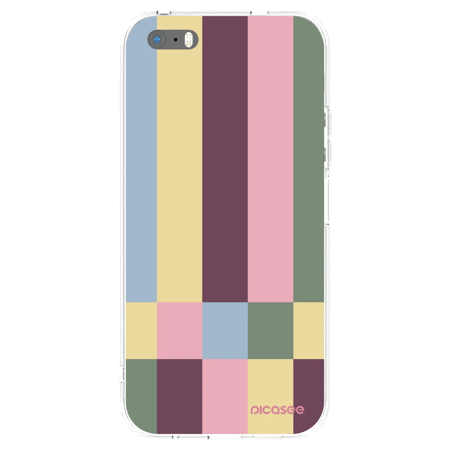 Picasee silikónový prehľadný obal pre Apple iPhone 5/5S/SE - Lobby tiles