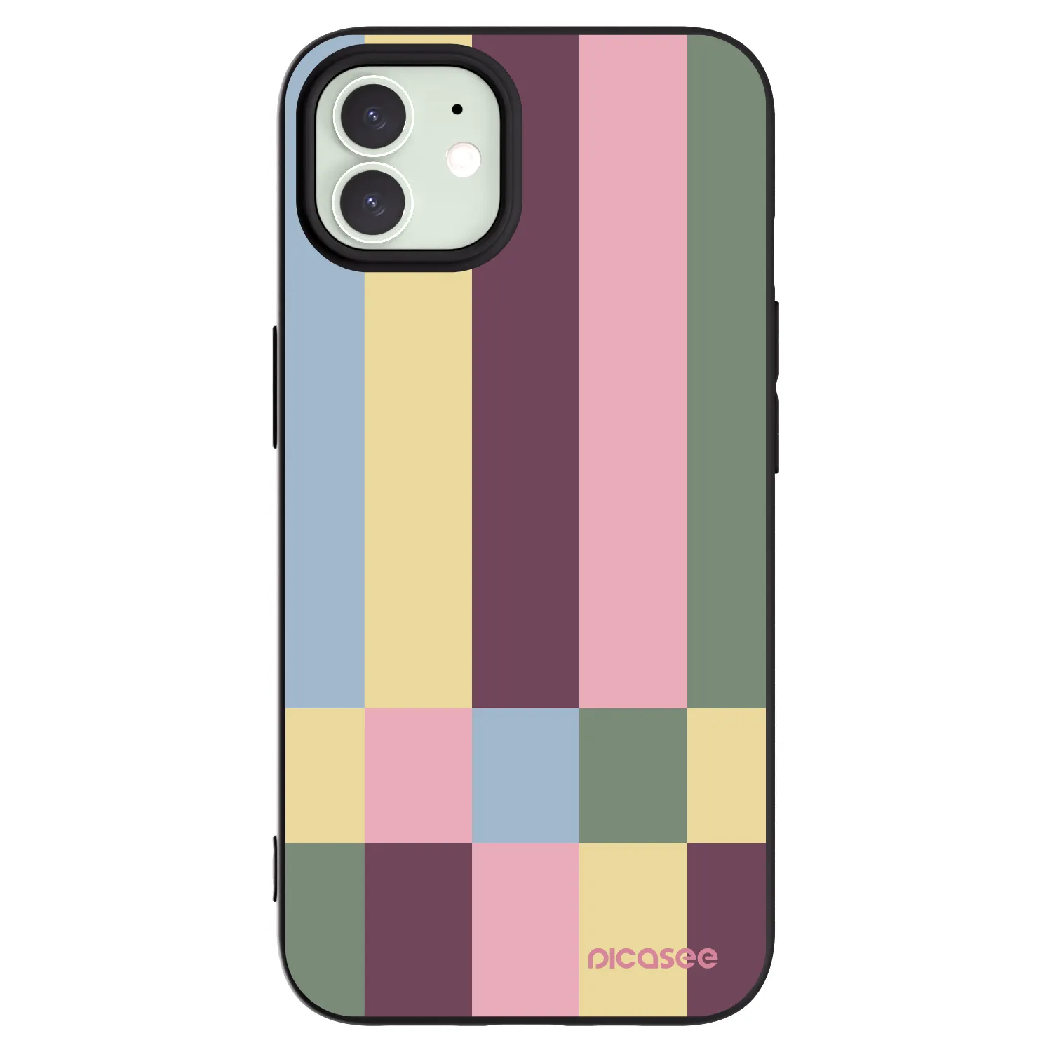 Picasee silikónový čierny obal pre Apple iPhone 12 Pro - Lobby tiles