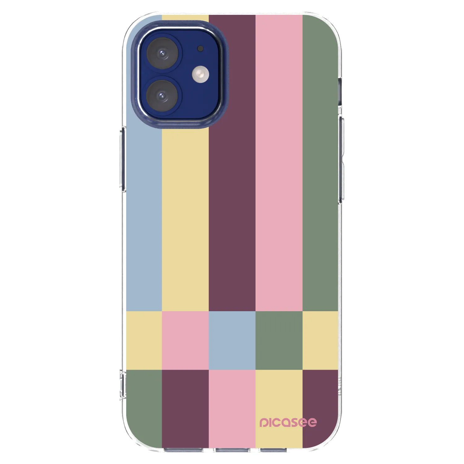 Picasee silikónový prehľadný obal pre Apple iPhone 12 mini - Lobby tiles