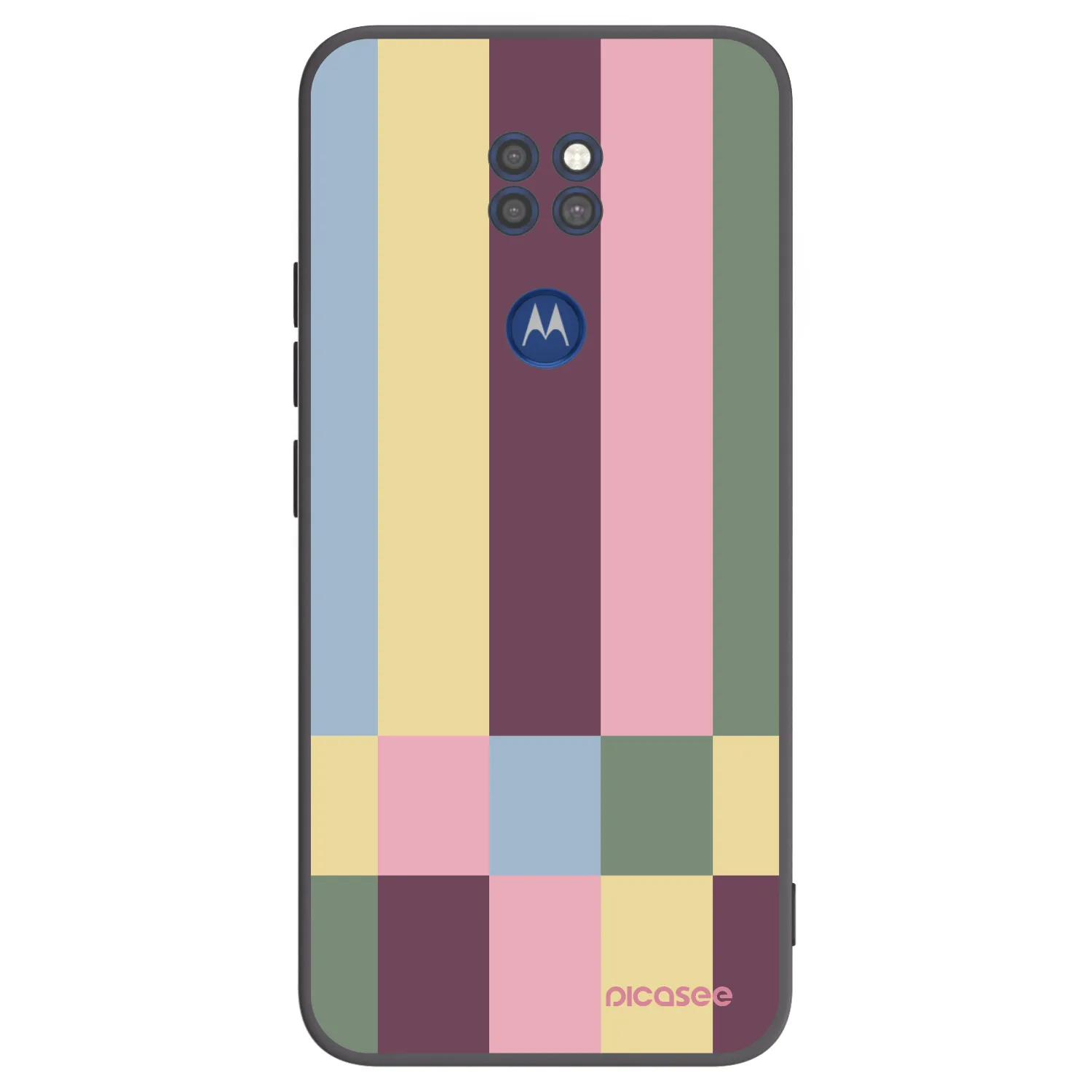 Picasee silikónový čierny obal pre Motorola Moto G9 Play - Lobby tiles
