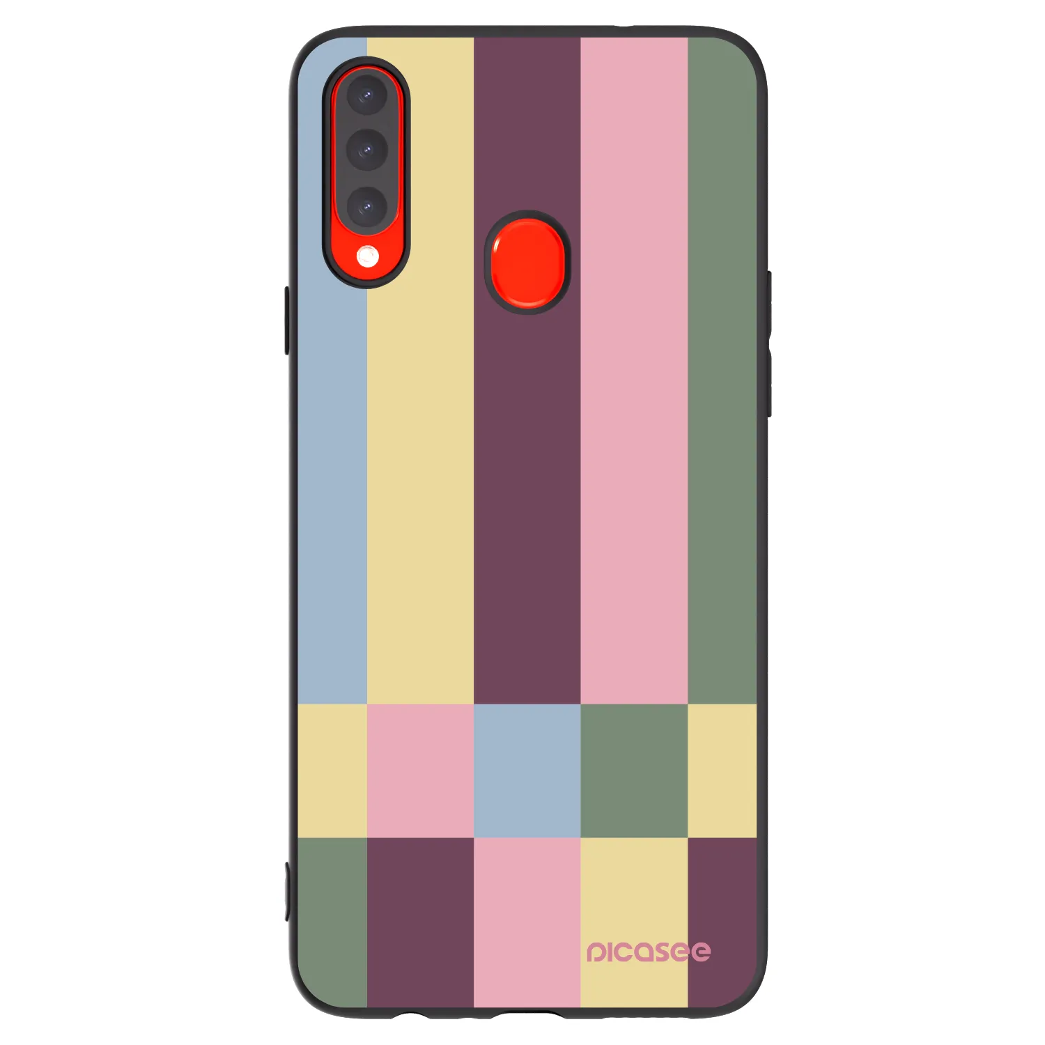 Picasee silikónový čierny obal pre Samsung Galaxy A20s - Lobby tiles