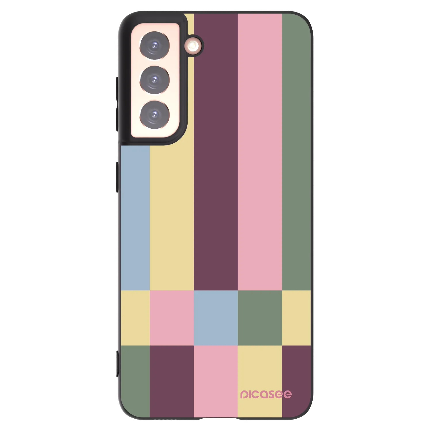 Picasee silikónový čierny obal pre Samsung Galaxy S21 5G G991B - Lobby tiles
