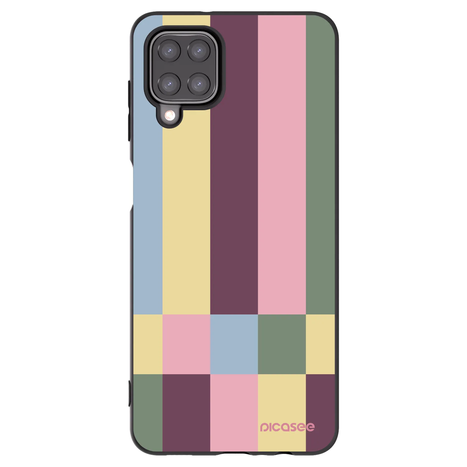 Picasee silikónový čierny obal pre Samsung Galaxy A12 A125F - Lobby tiles