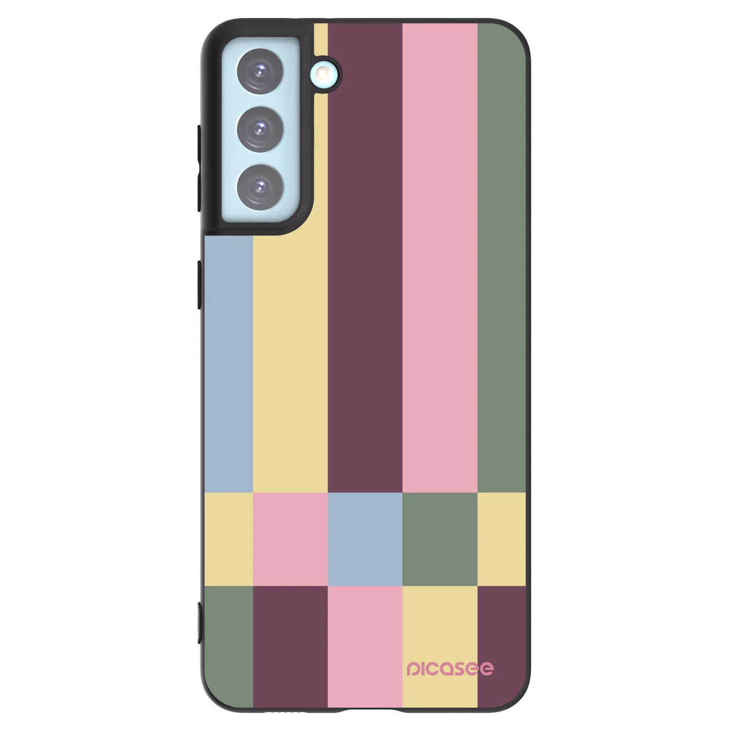 Picasee silikónový čierny obal pre Samsung Galaxy S21+ 5G G996F - Lobby tiles