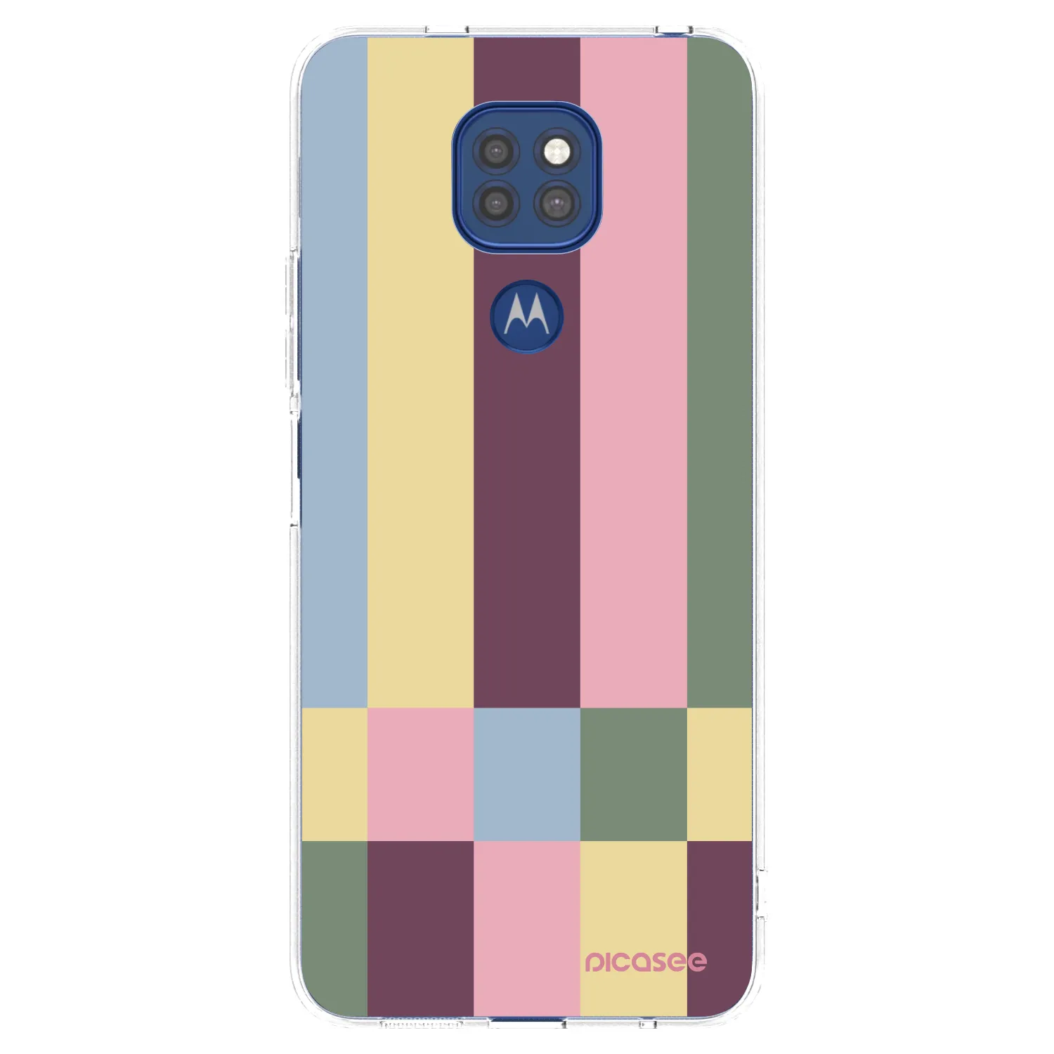 Picasee silikónový prehľadný obal pre Motorola Moto G9 Play - Lobby tiles
