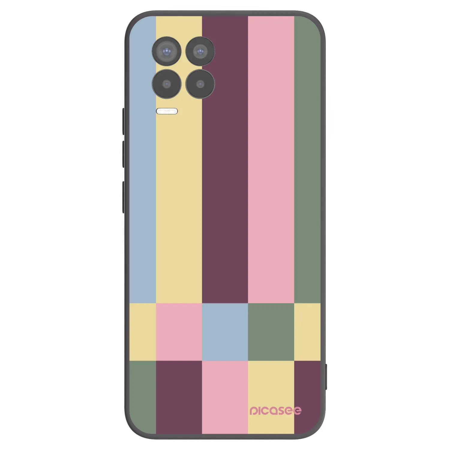Picasee silikónový čierny obal pre Realme 8 4G - Lobby tiles