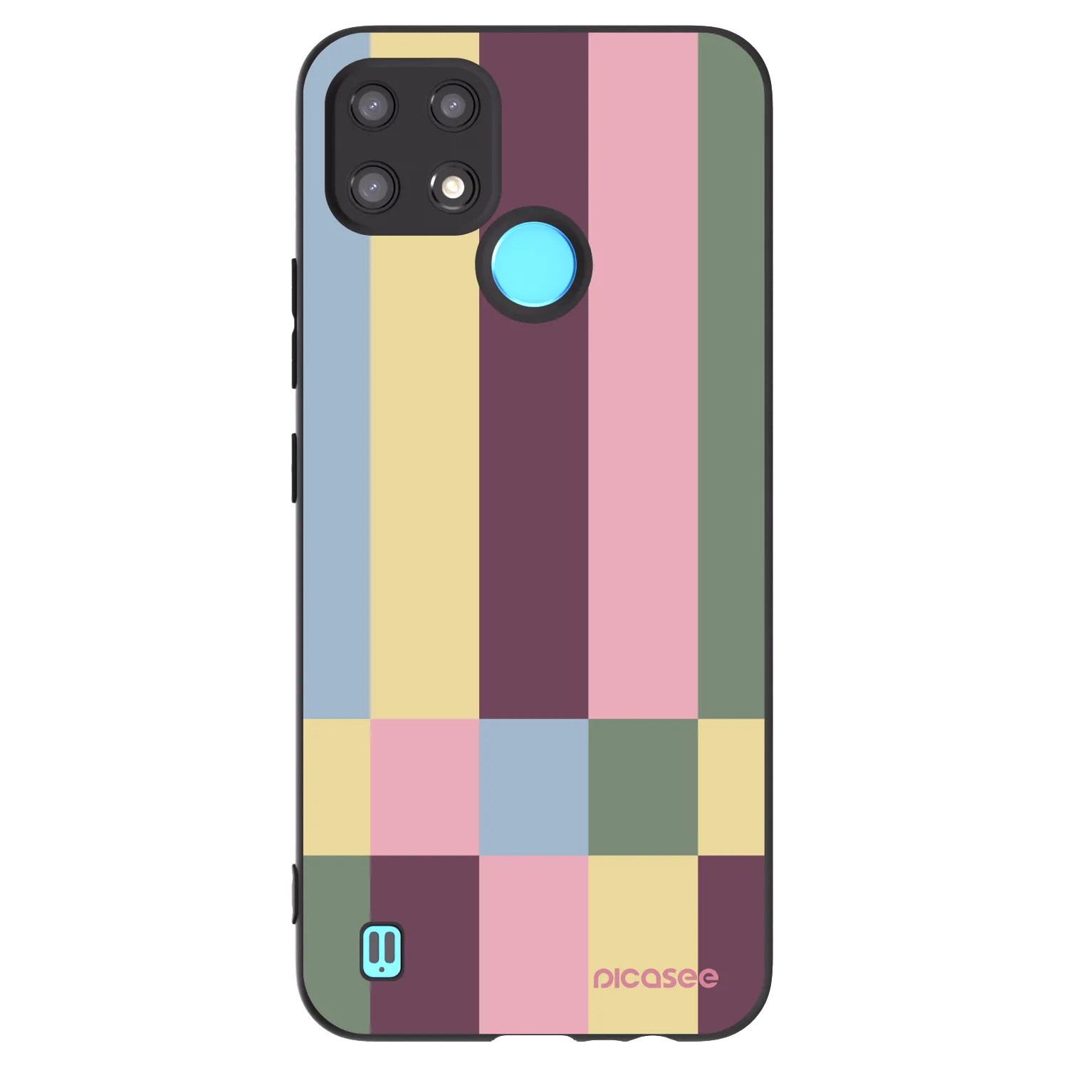 Picasee silikónový čierny obal pre Realme C21 - Lobby tiles